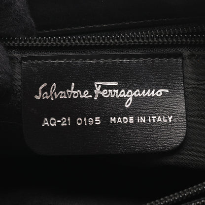 ガンチーニ ワンショルダーバッグ キャンバス レザー ブラック サルヴァトーレフェラガモ バッグ Salvatore Ferragamo