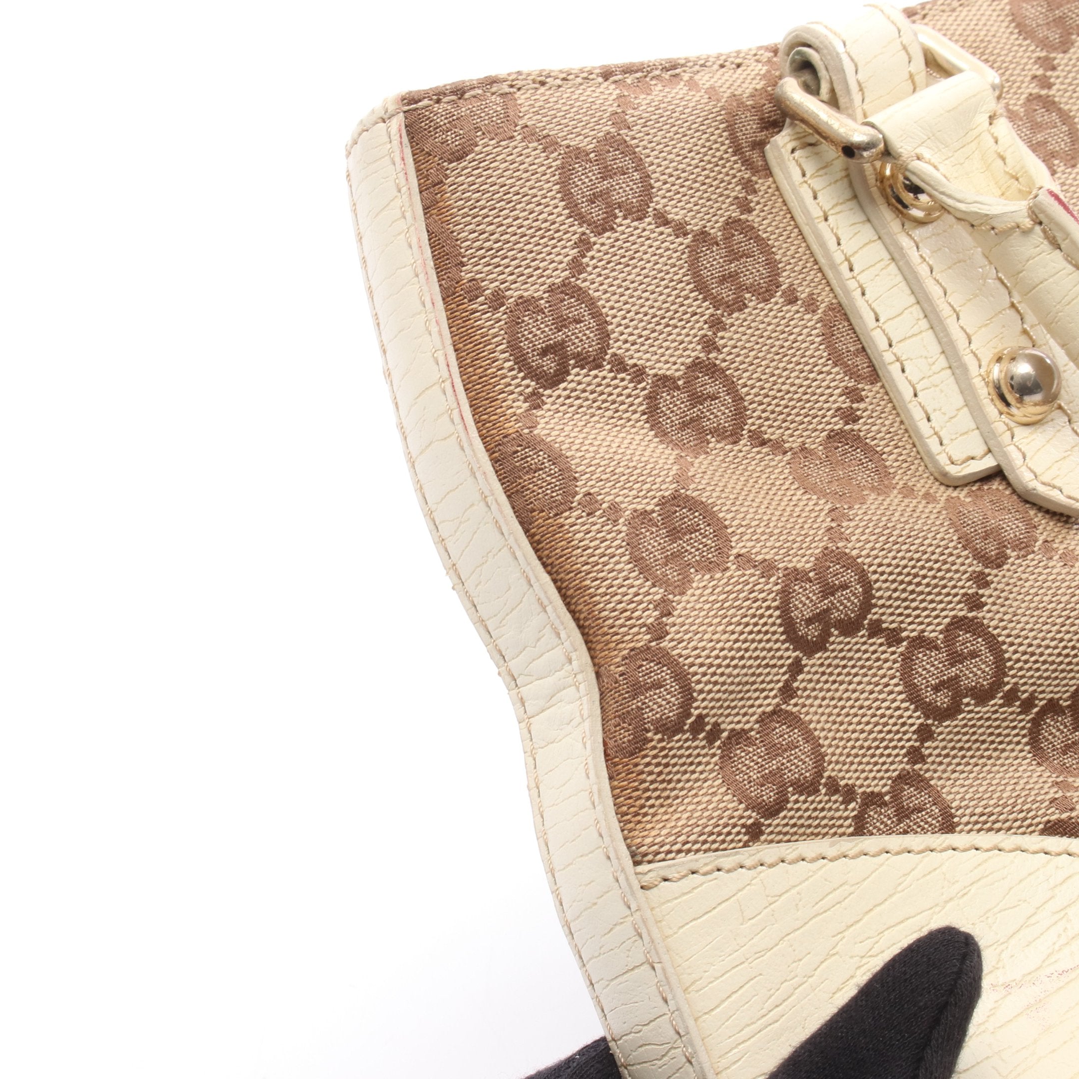 ホースビット シェリーライン ハンドバッグ キャンバス レザー