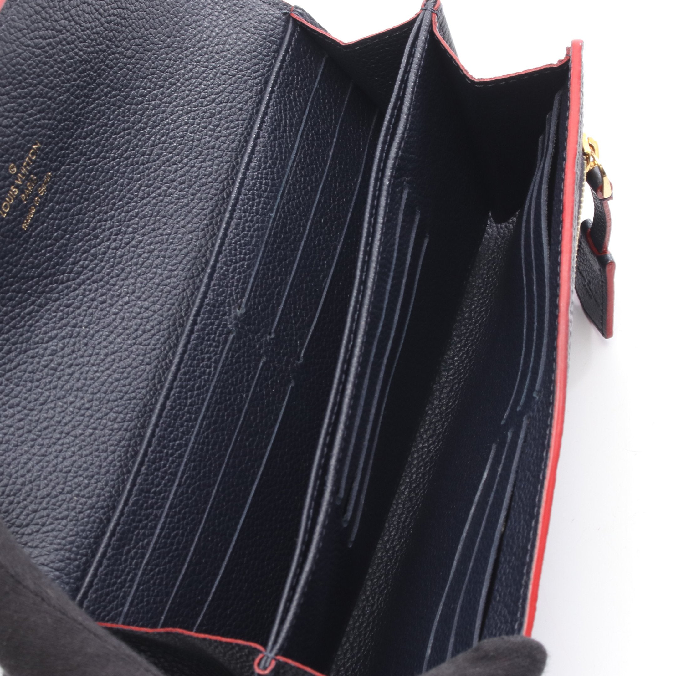 ポルトフォイユ ポンヌフ モノグラムアンプラント マリーヌルージュ 二