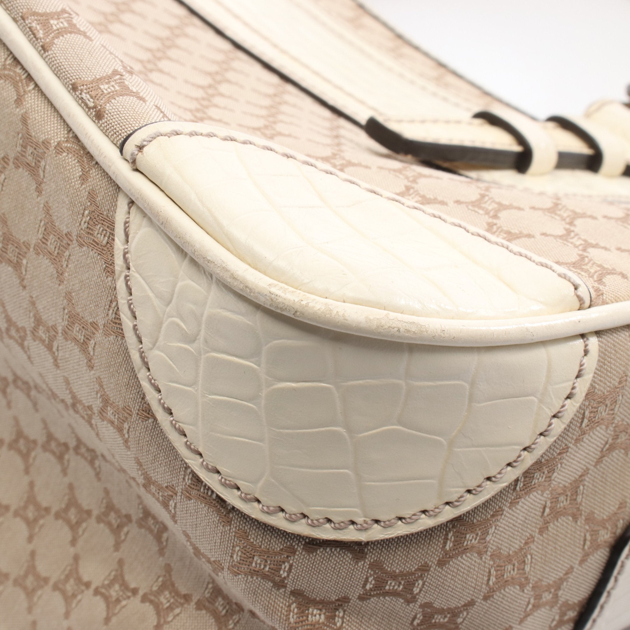 ブギーバッグ マカダム ハンドバッグ キャンバス レザー ベージュ