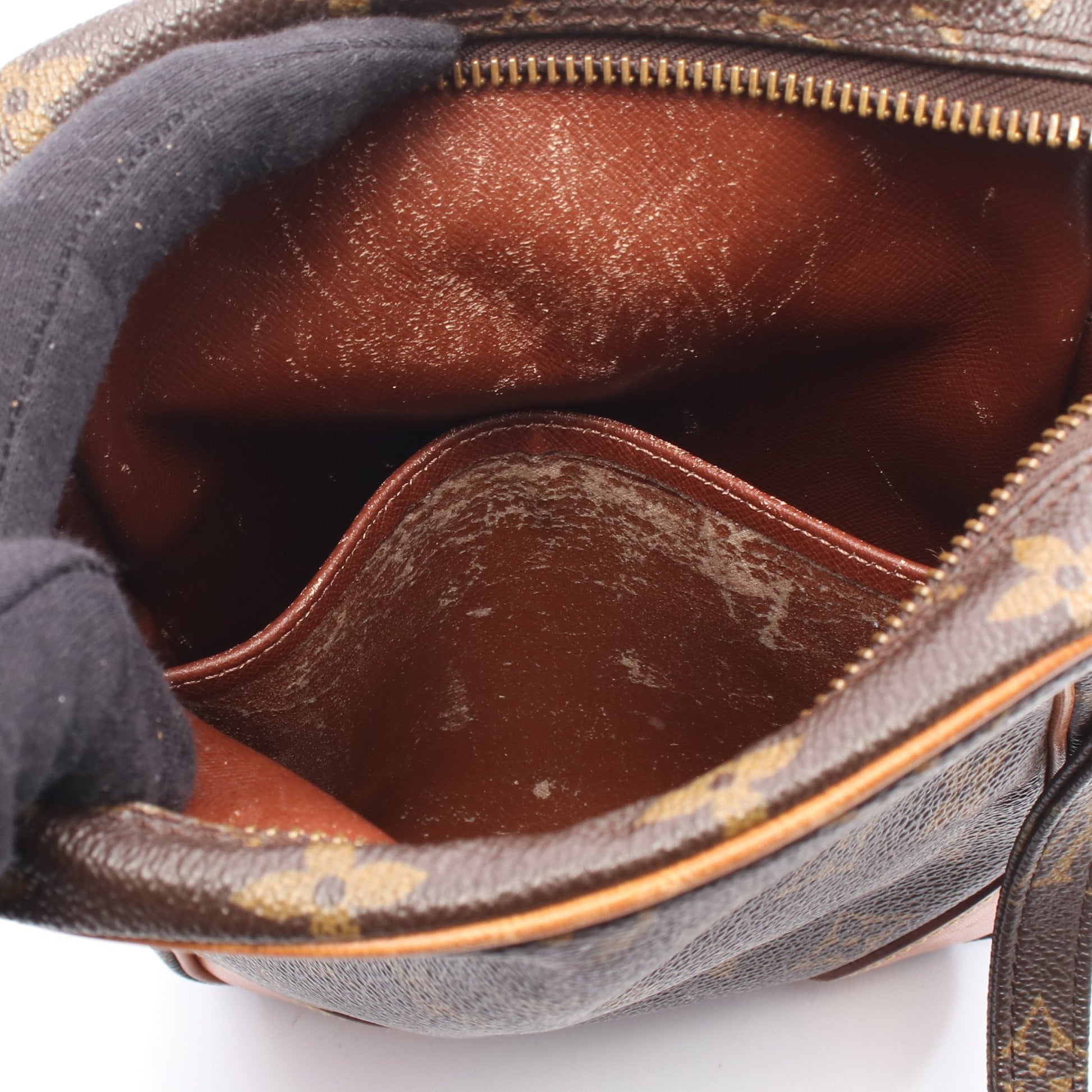 アマゾン モノグラム ショルダーバッグ PVC レザー ブラウン ルイヴィトン バッグ LOUIS VUITTON