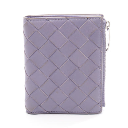 イントレチャート 二つ折り財布 レザー パープル ボッテガヴェネタ 財布・小物 BOTTEGA VENETA