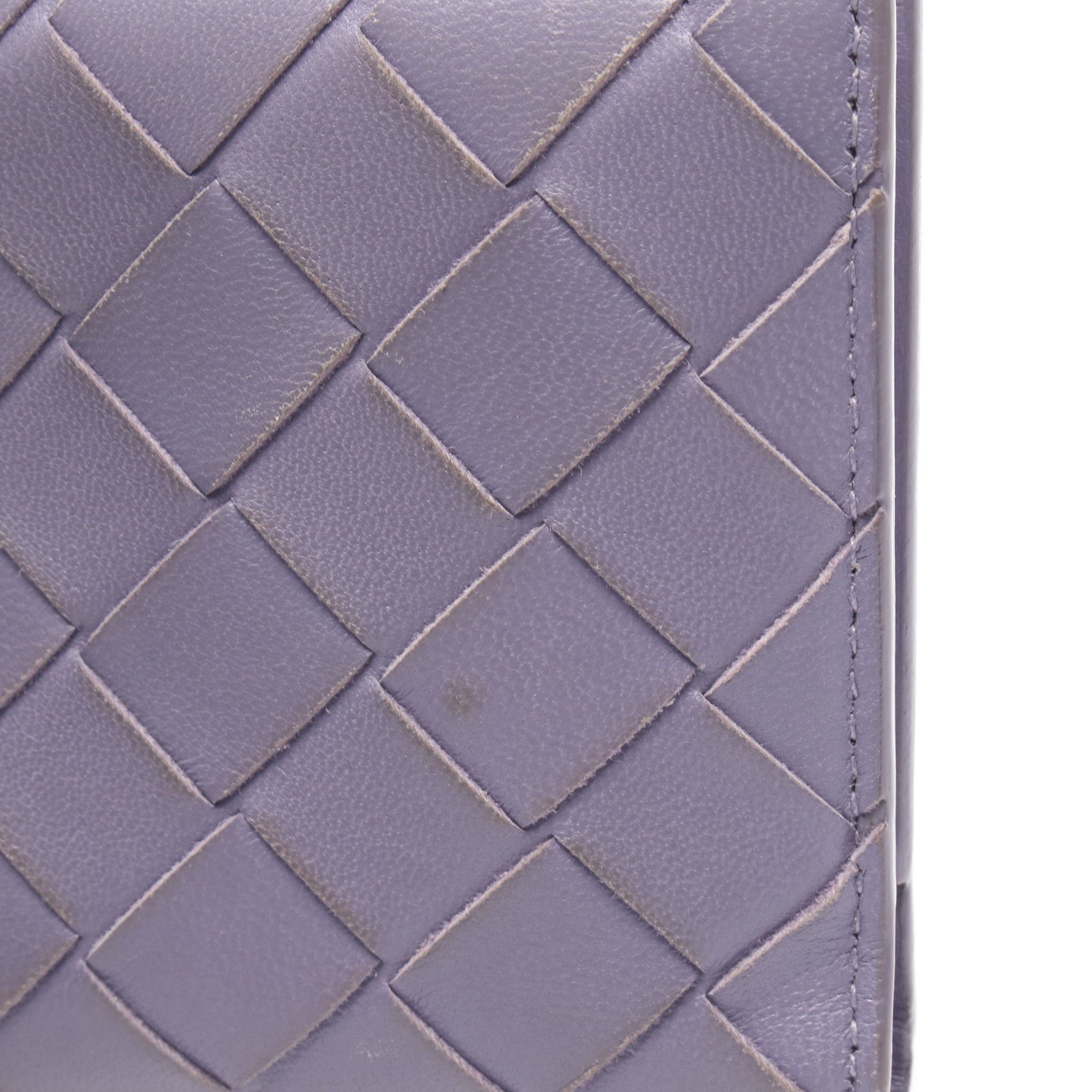 イントレチャート 二つ折り財布 レザー パープル ボッテガヴェネタ 財布・小物 BOTTEGA VENETA