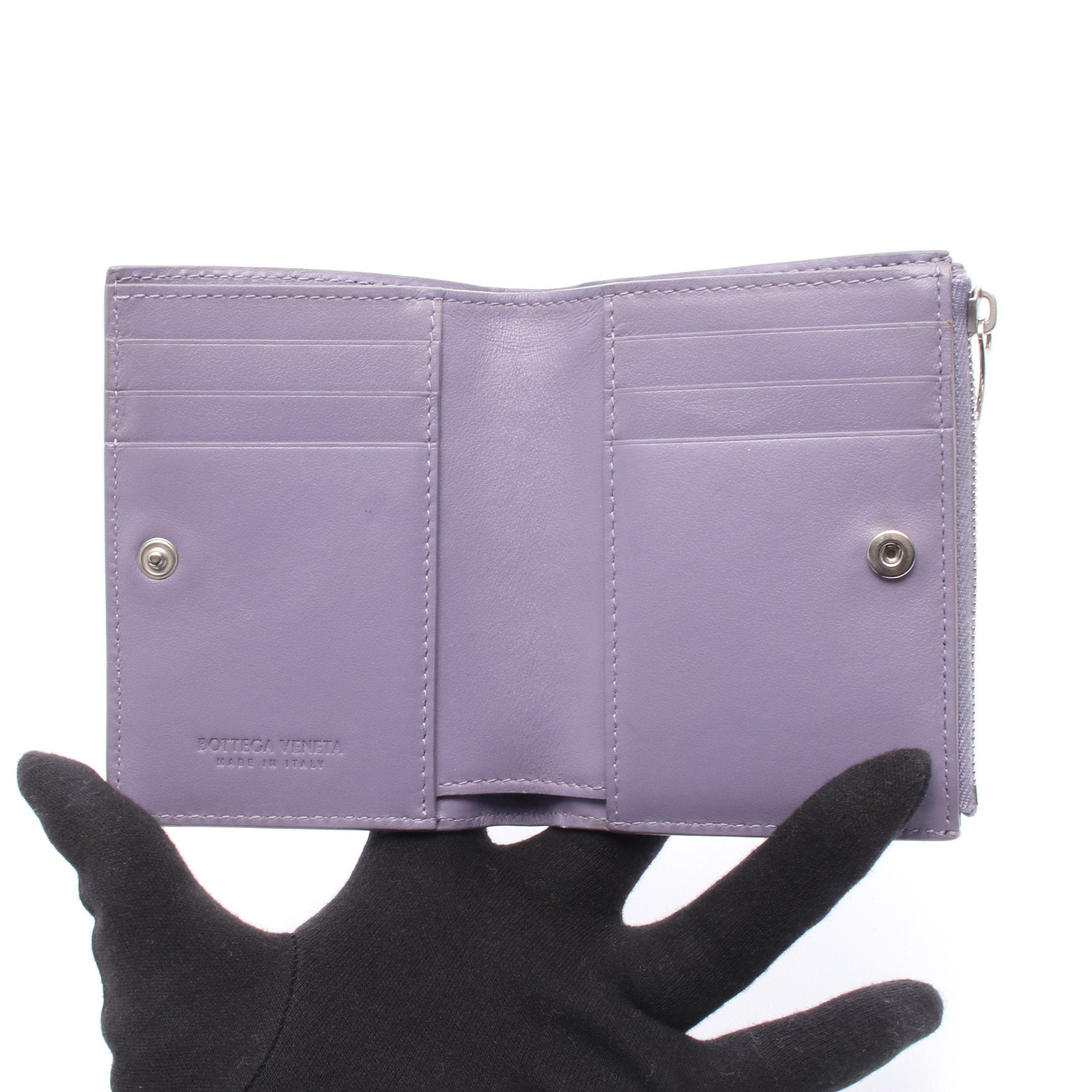 イントレチャート 二つ折り財布 レザー パープル ボッテガヴェネタ – RECLO