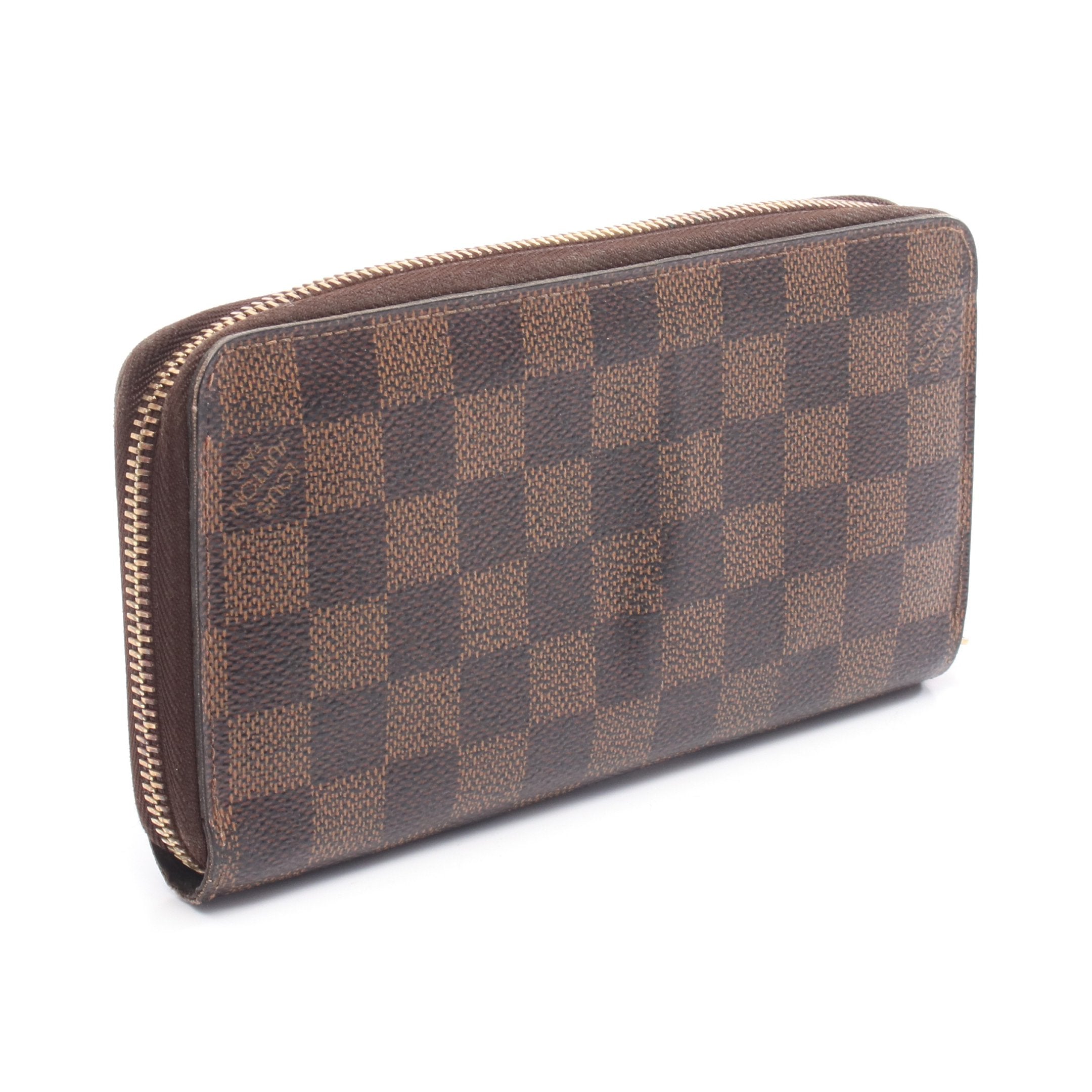 ジッピーウォレット ダミエエベヌ ラウンドファスナー長財布 PVC