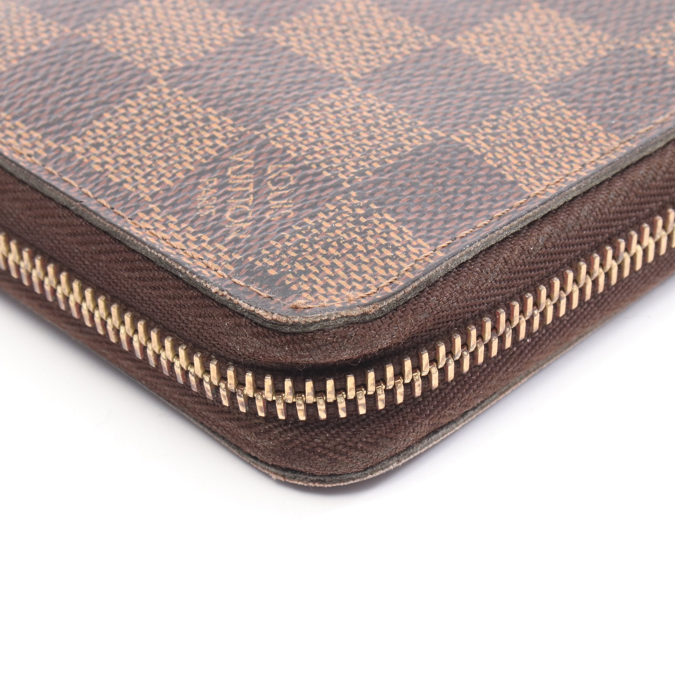 ジッピーウォレット ダミエエベヌ ラウンドファスナー長財布 PVC