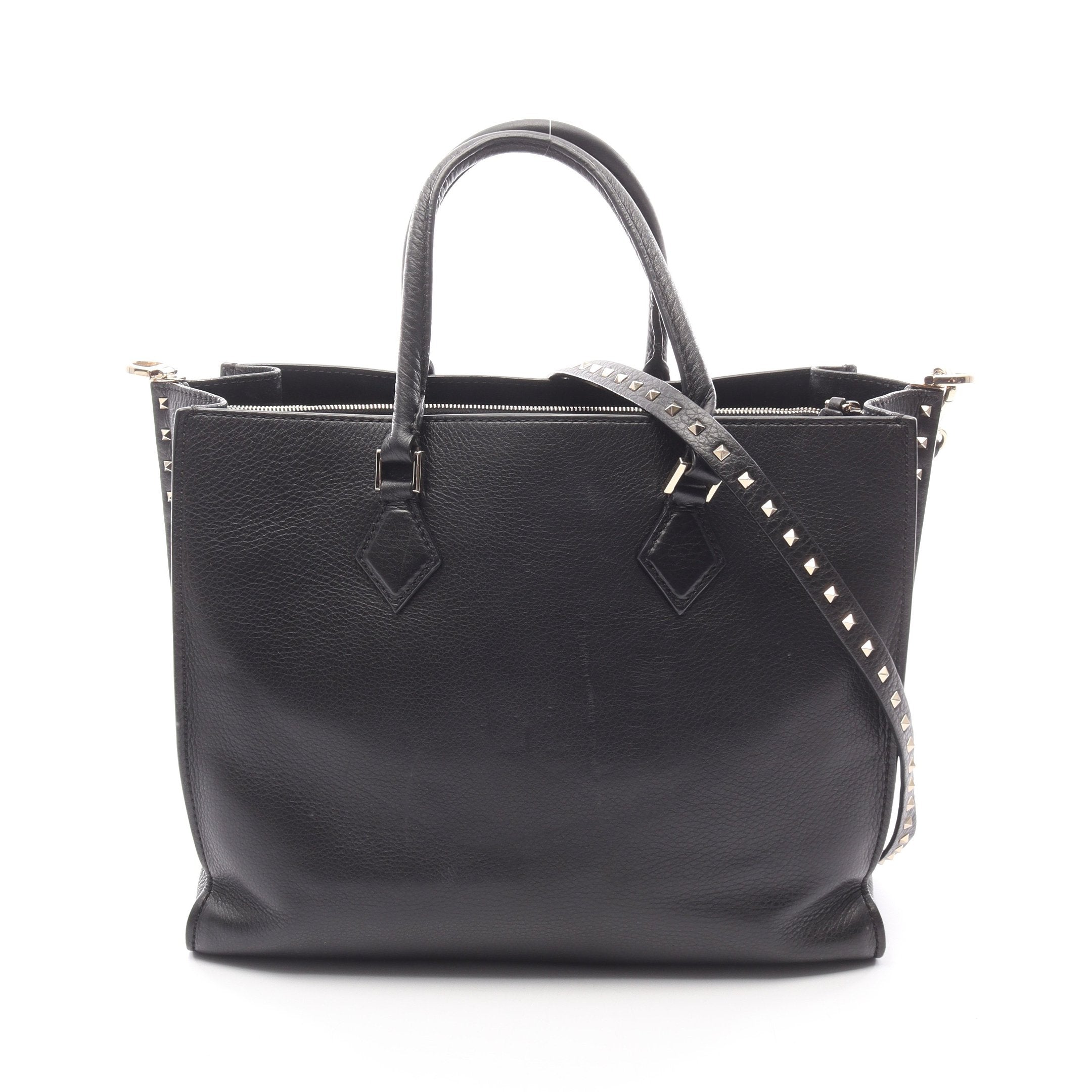 【最終値下】中古VALENTINO ロックスタッズ トートバッグ VALENTINO - ヴァレンチノ Valentino ロックスタッズ トートバッグ