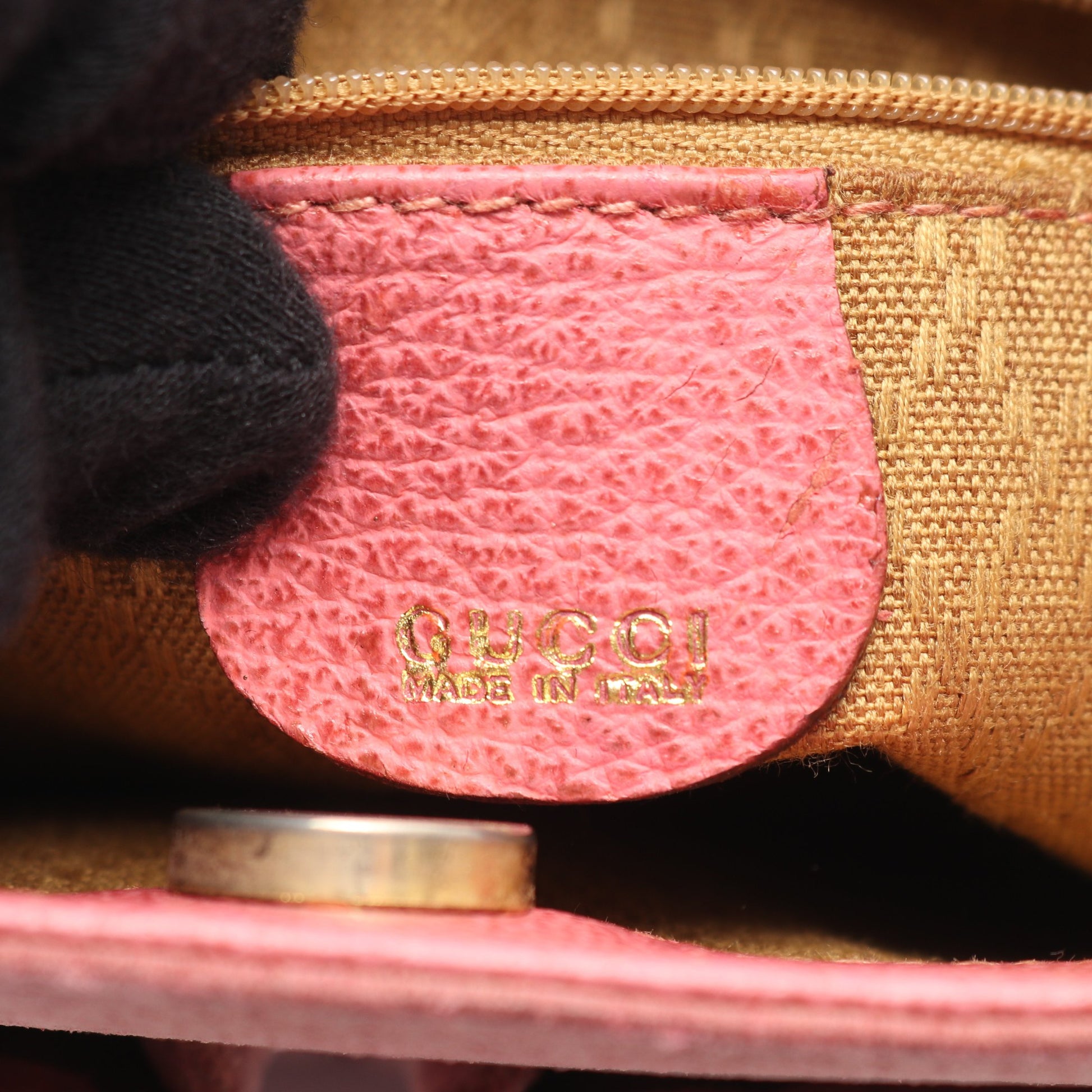 バンブー ハンドバッグ スエード レザー ピンク 2WAY グッチ バッグ GUCCI