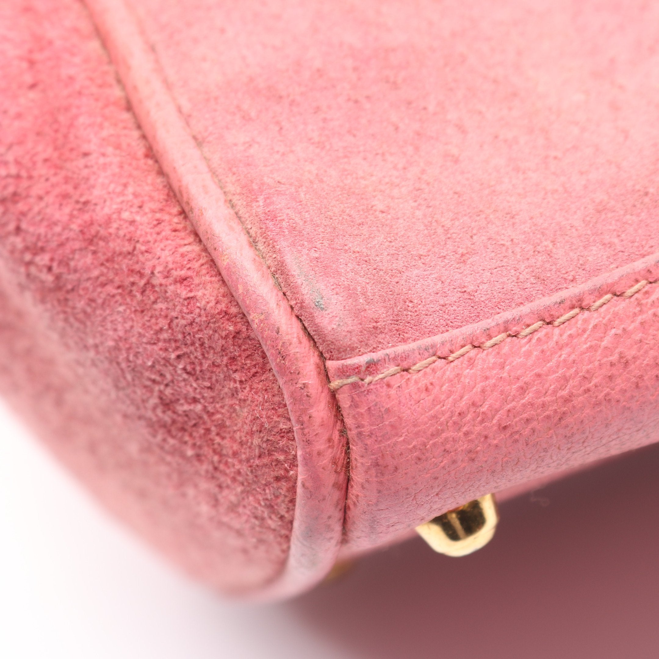 バンブー ハンドバッグ スエード レザー ピンク 2WAY グッチ – RECLO