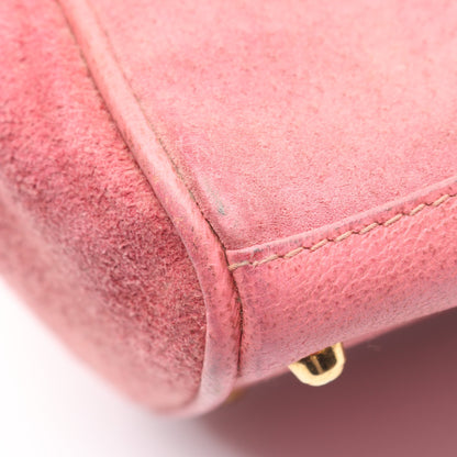 バンブー ハンドバッグ スエード レザー ピンク 2WAY グッチ バッグ GUCCI