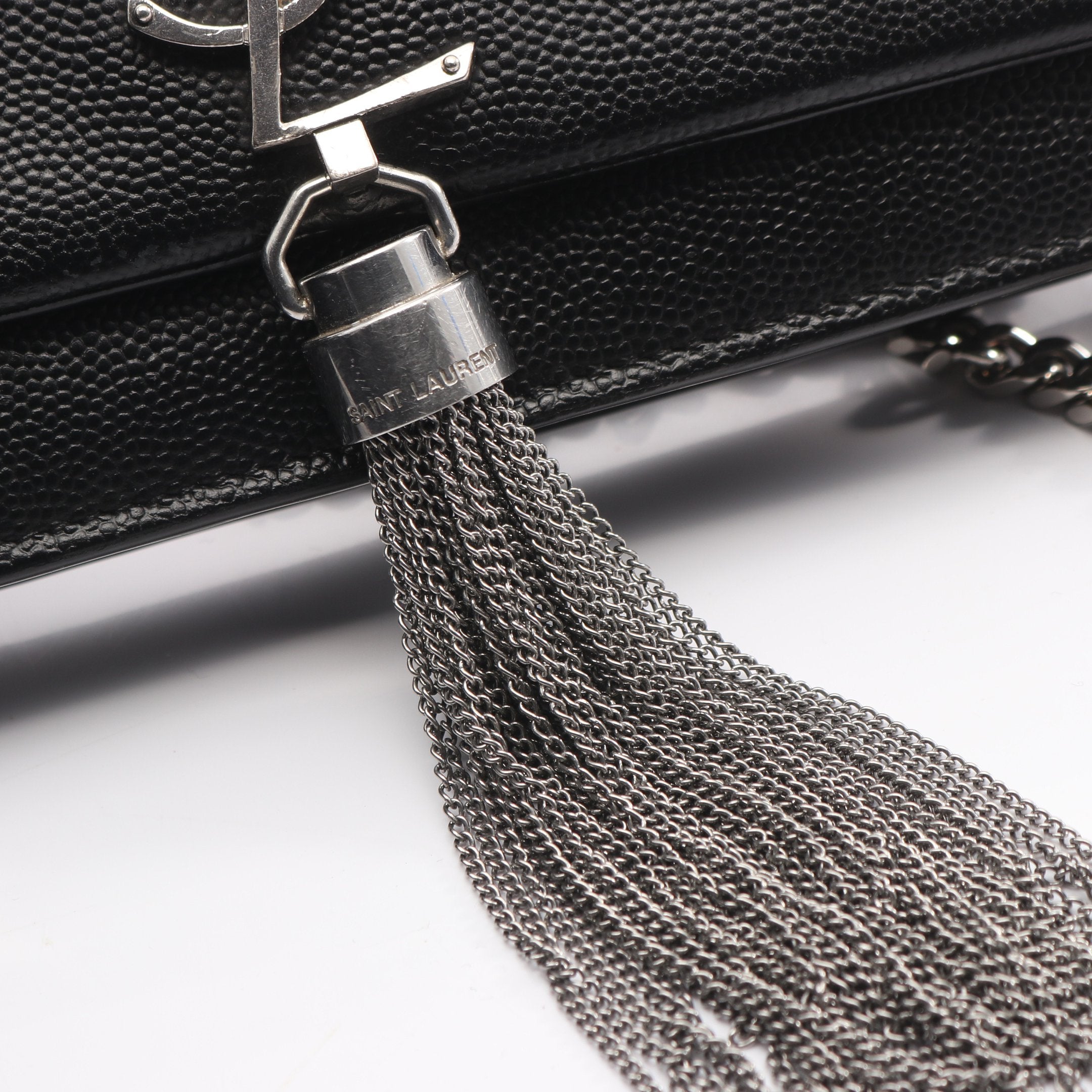 ケイト タッセル チェーンウォレット レザー ブラック サンローラン