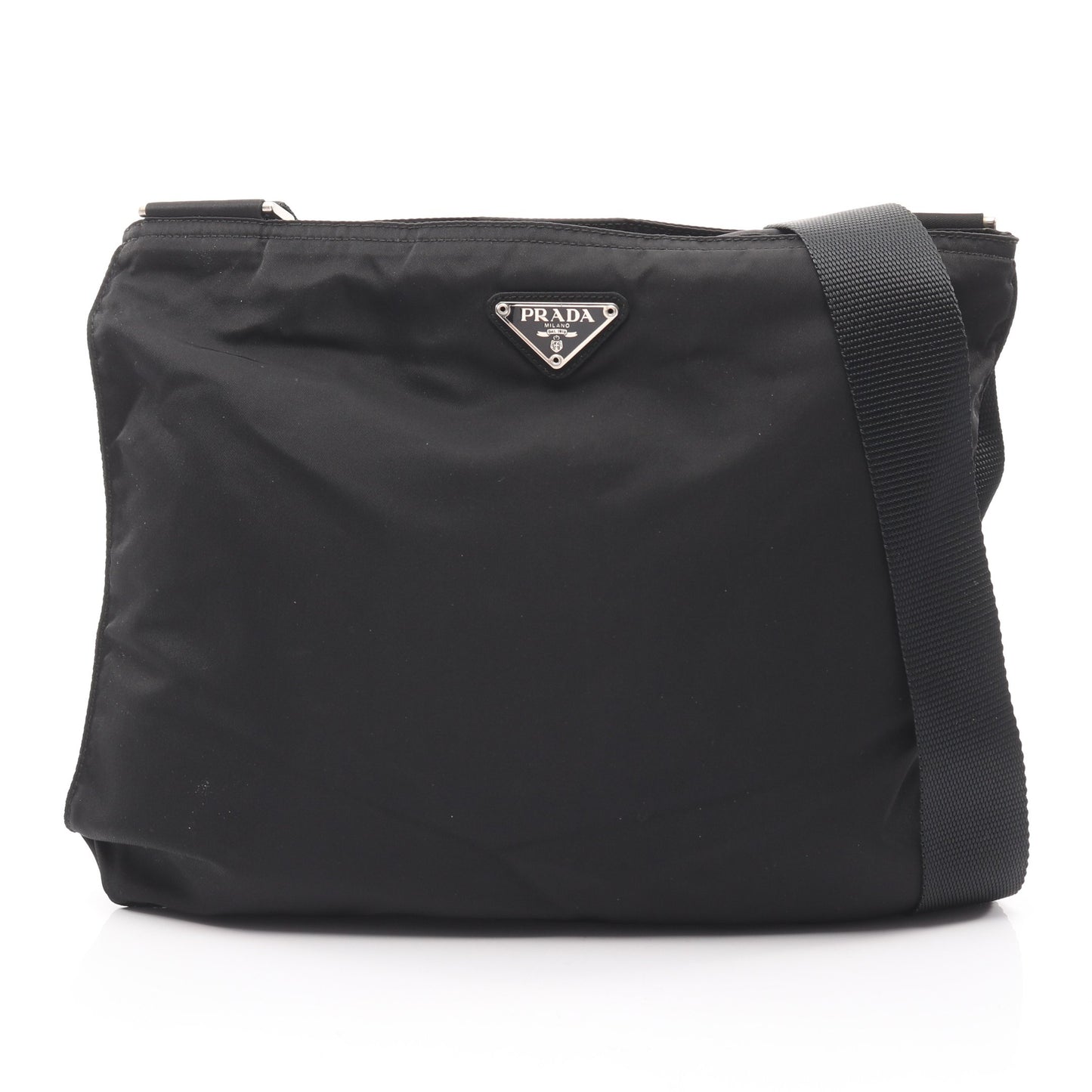 ショルダーバッグ ナイロン ブラック 三角プレート プラダ バッグ PRADA