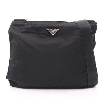 ショルダーバッグ ナイロン ブラック 三角プレート プラダ バッグ PRADA