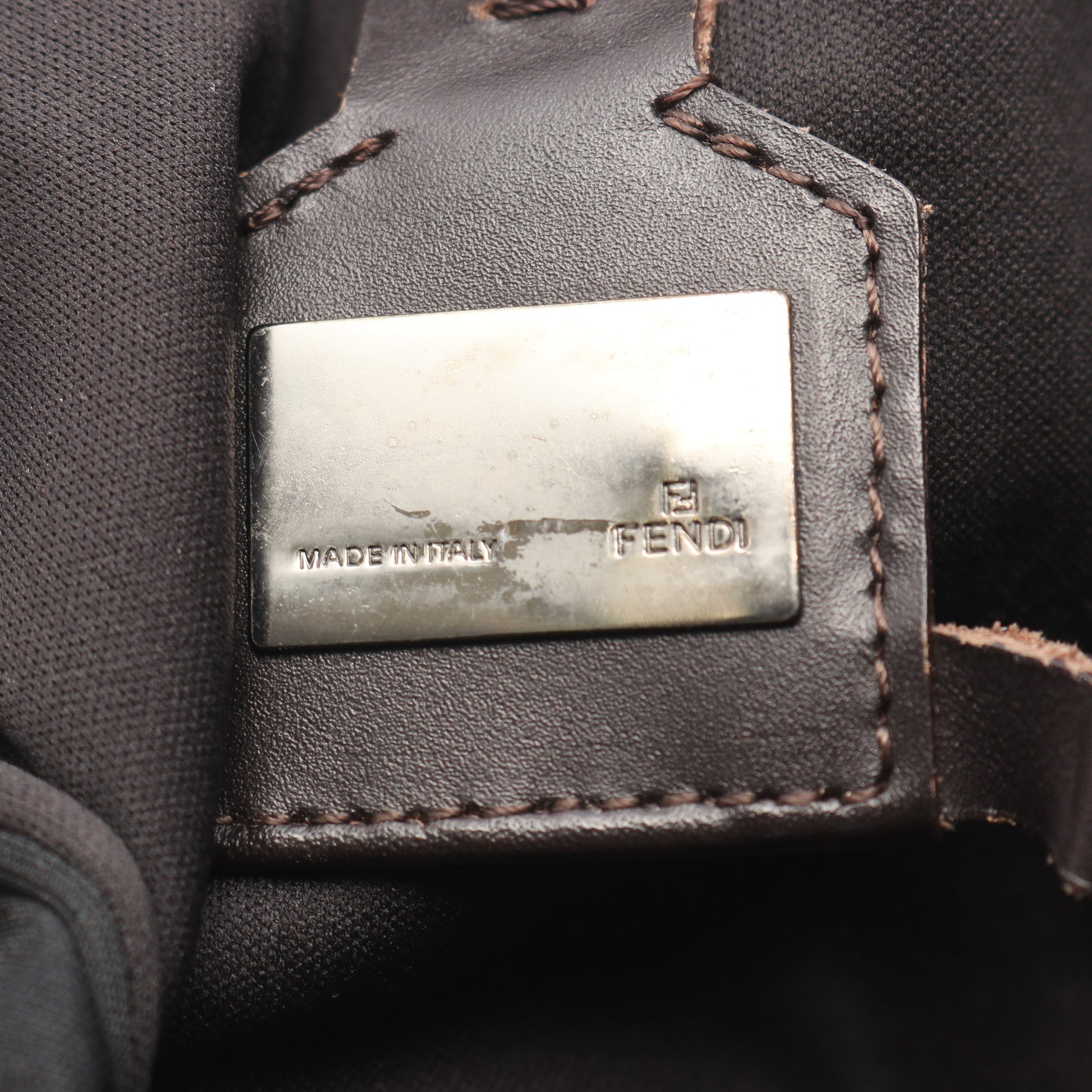 ズッキーノ ハンドバッグ トートバッグ キャンバス レザー ベージュ ブラウン フェンディ バッグ FENDI