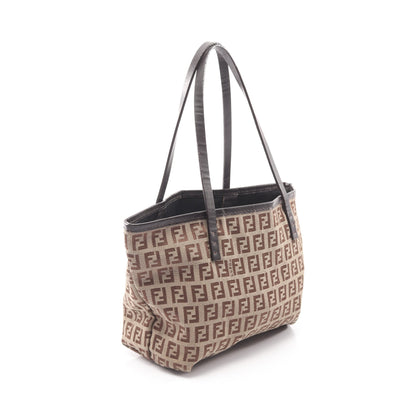 ズッキーノ ハンドバッグ トートバッグ キャンバス レザー ベージュ ブラウン フェンディ バッグ FENDI