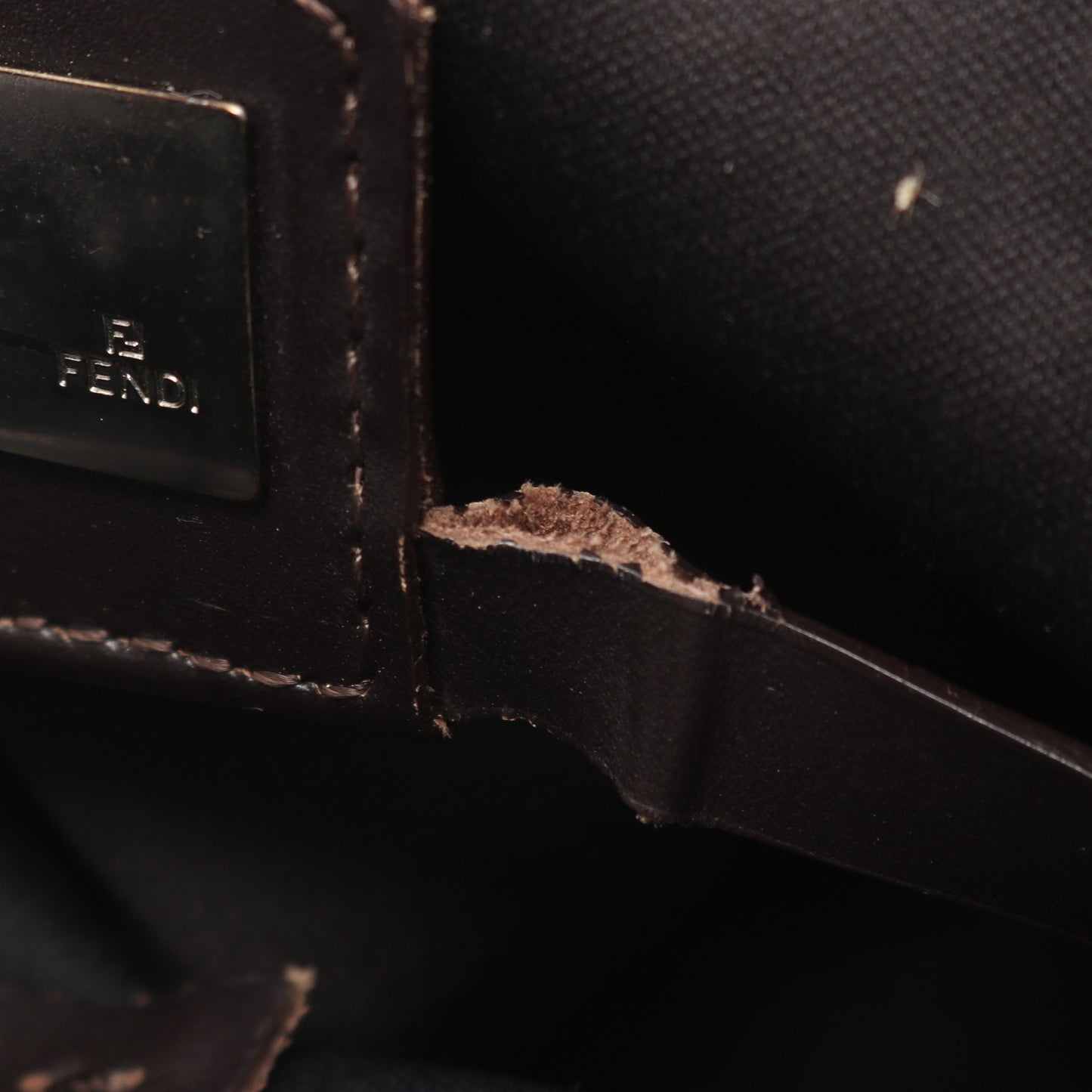 ズッキーノ ハンドバッグ トートバッグ キャンバス レザー ベージュ ブラウン フェンディ バッグ FENDI