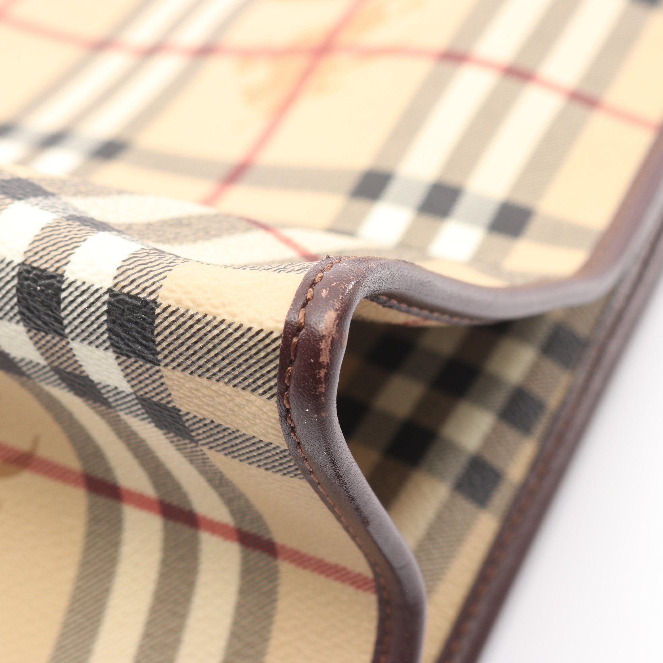 新品タグ付き Burberry 小物入れ ポーチ ノバチェック　レザー　PVC BURBERRY（バーバリー） 美品 ノバチェック 名刺入れ / カードケース