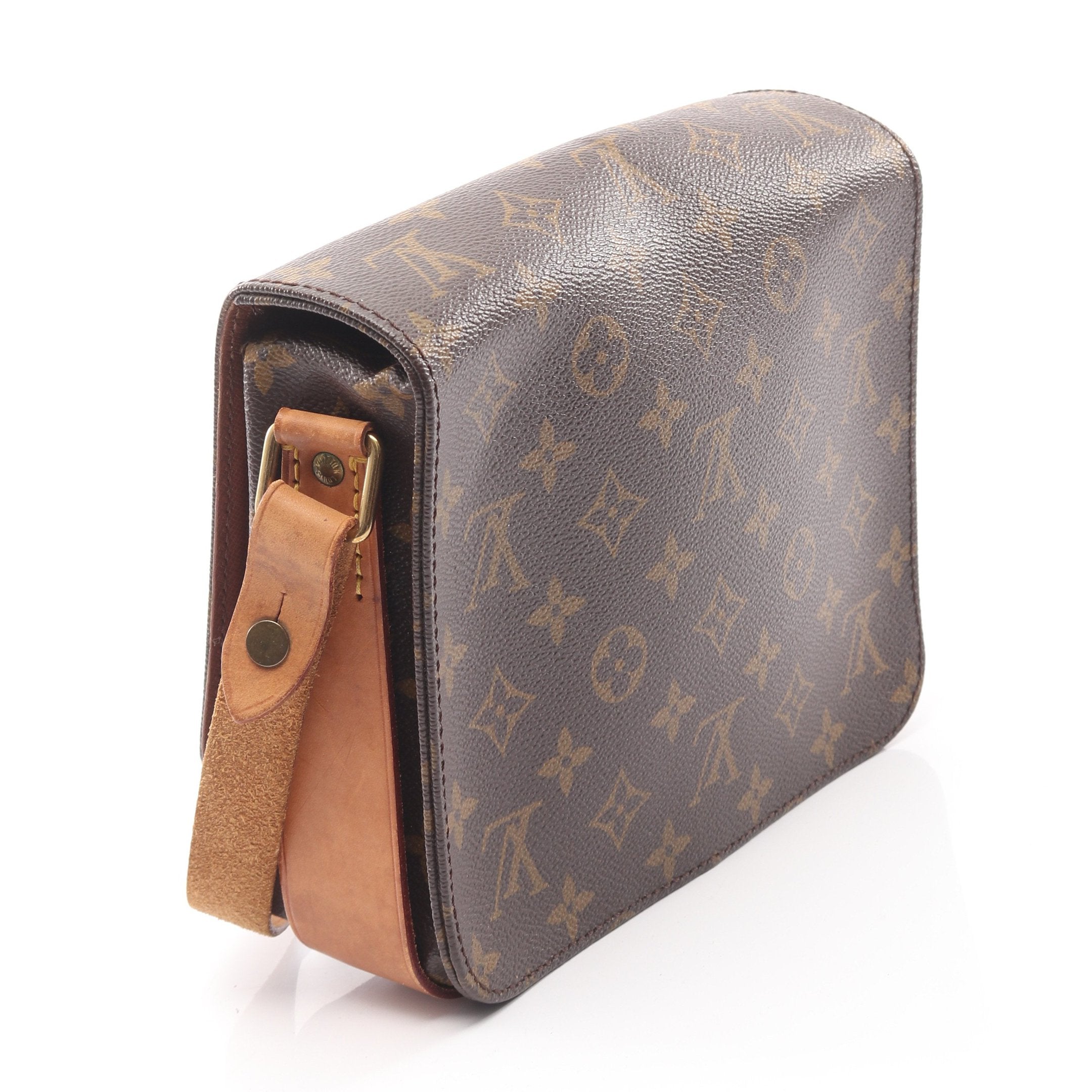 ルイヴィトン モノグラム カルトシエール　ショルダーバッグ　PVC カルトシエールMM モノグラム ショルダーバッグ PVC レザー ブラウン