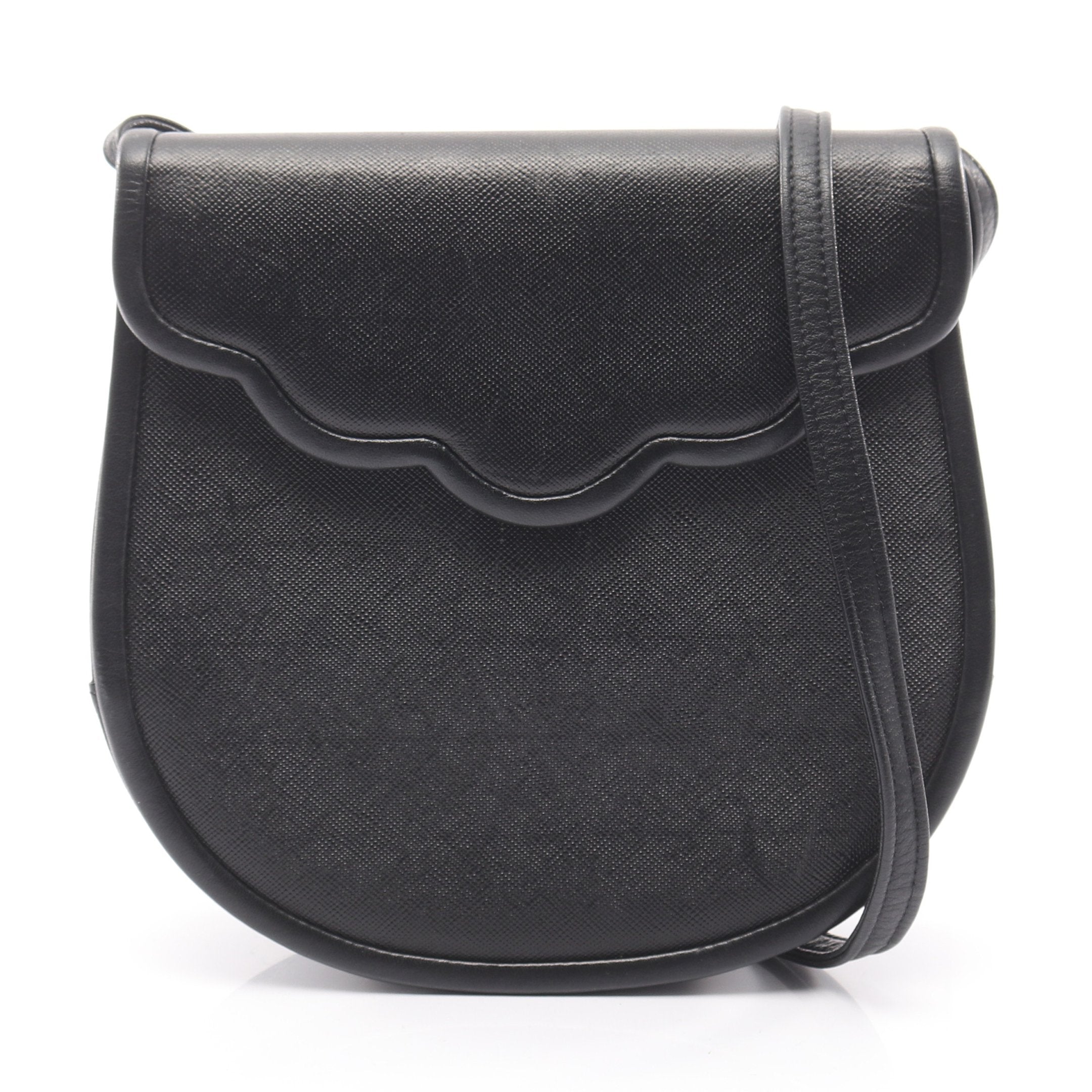 ショルダーバッグ レザー ブラック イヴサンローラン – RECLO