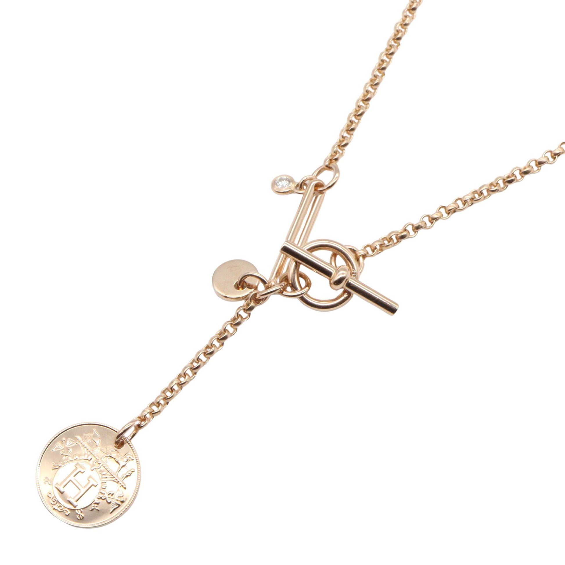 エクスリブスリ ダイヤ ネックレス ネックレス K18PG ダイヤモンド ピンクゴールド エルメス アクセサリー HERMES