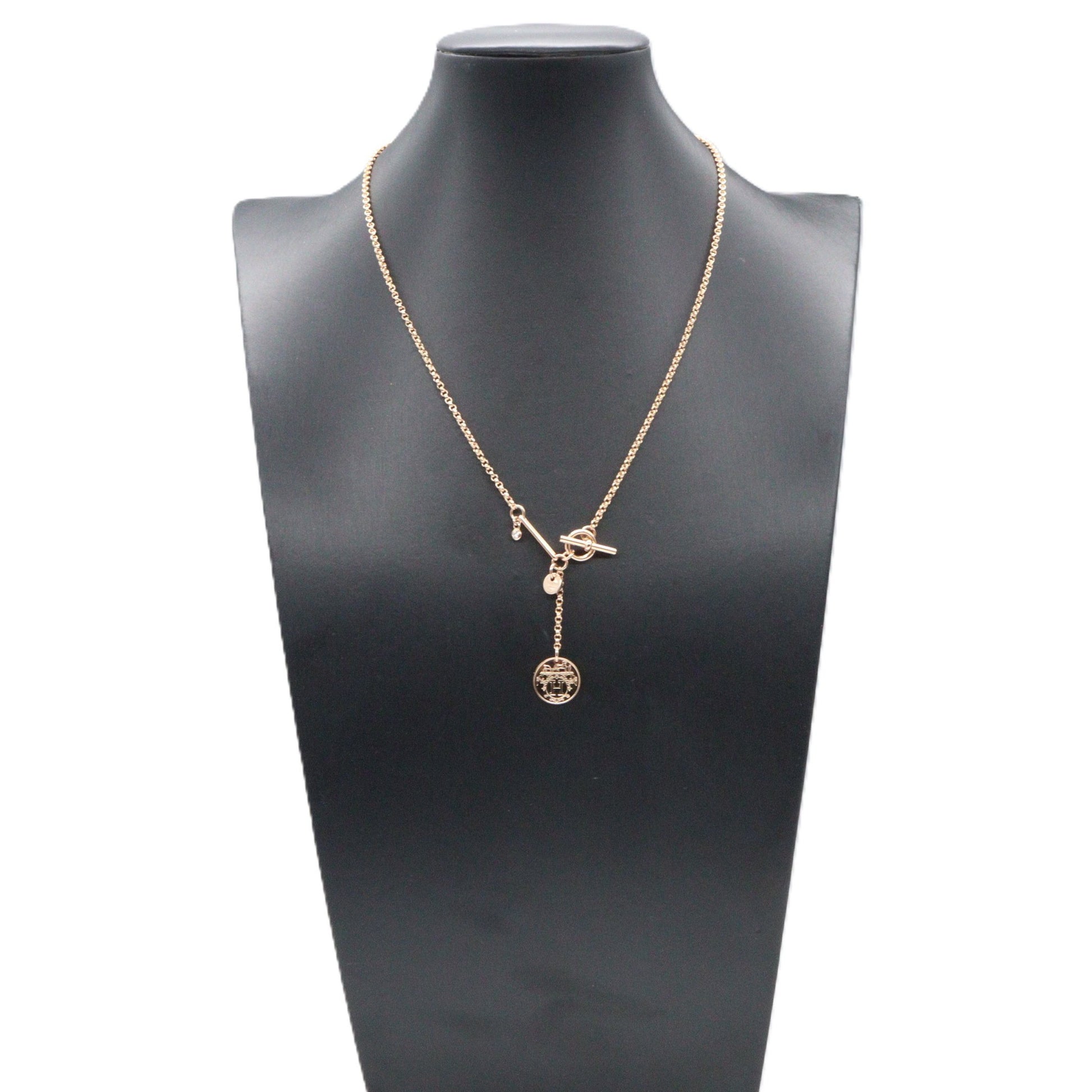 エクスリブスリ ダイヤ ネックレス ネックレス K18PG ダイヤモンド ピンクゴールド エルメス アクセサリー HERMES