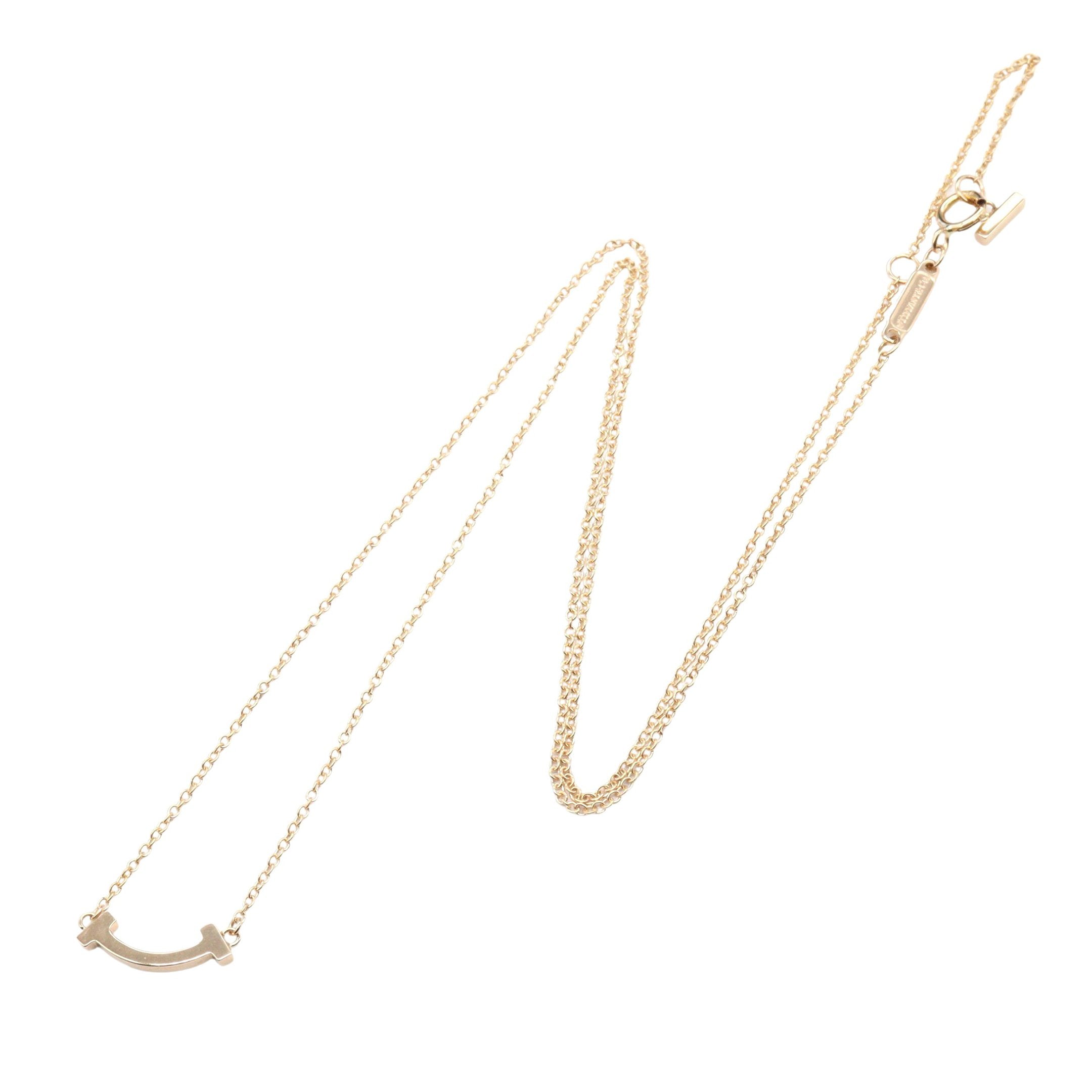 Tスマイル ネックレス ミニ ネックレス K18PG ピンクゴールド