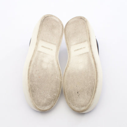 スリッポン スニーカー レザー ブラック プラットフォーム 厚底 ジルサンダー シューズ JIL SANDER