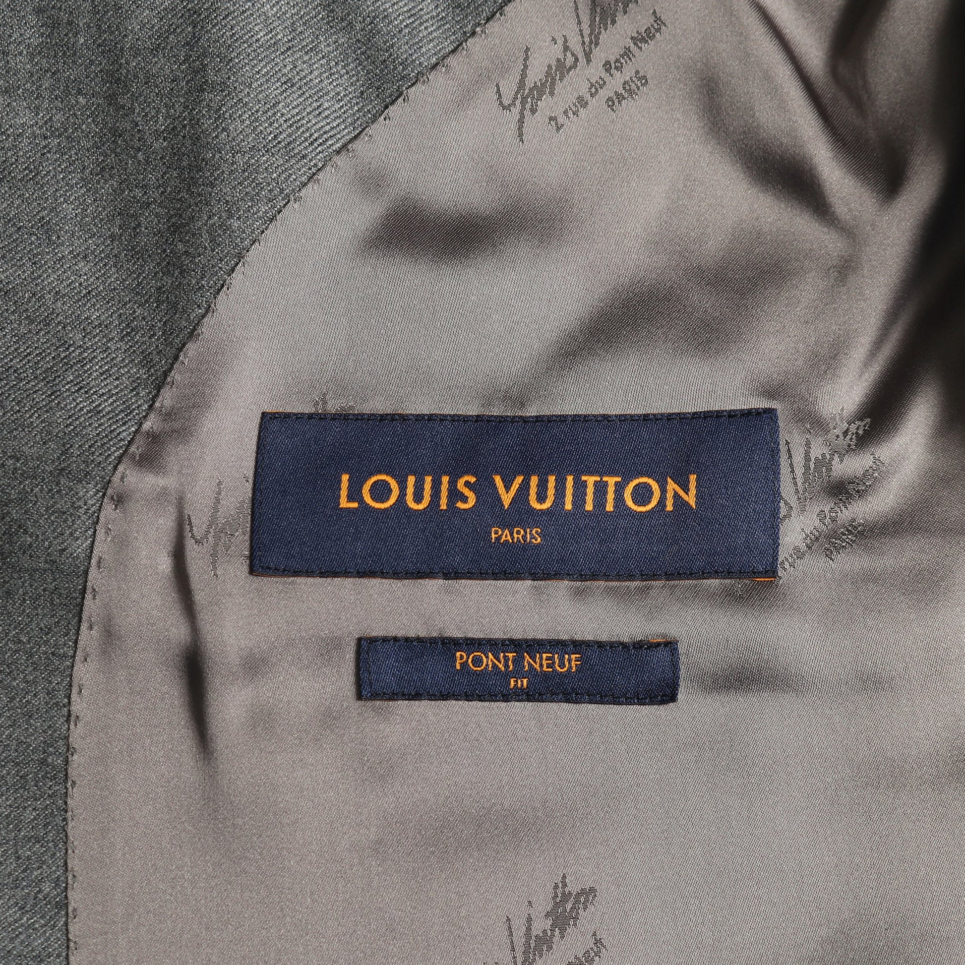 ダブルブレステッド ポンヌフ スーツ セットアップ ウール カシミヤ グレー ルイヴィトン スーツ LOUIS VUITTON