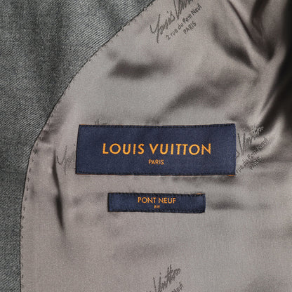 ダブルブレステッド ポンヌフ スーツ セットアップ ウール カシミヤ グレー ルイヴィトン スーツ LOUIS VUITTON