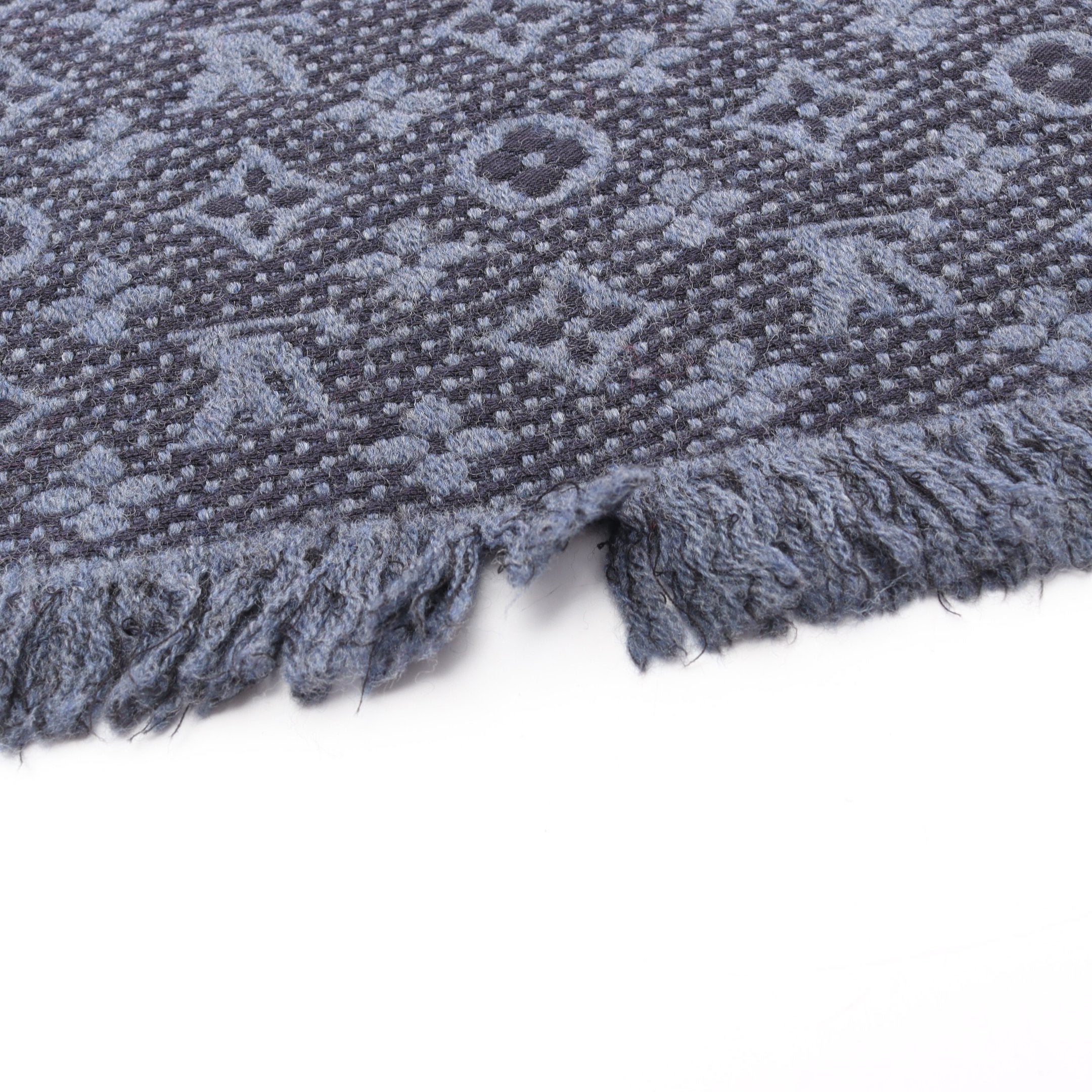 エシャルプ モノグラム クラシック ブルーマリーヌ マフラー ウール