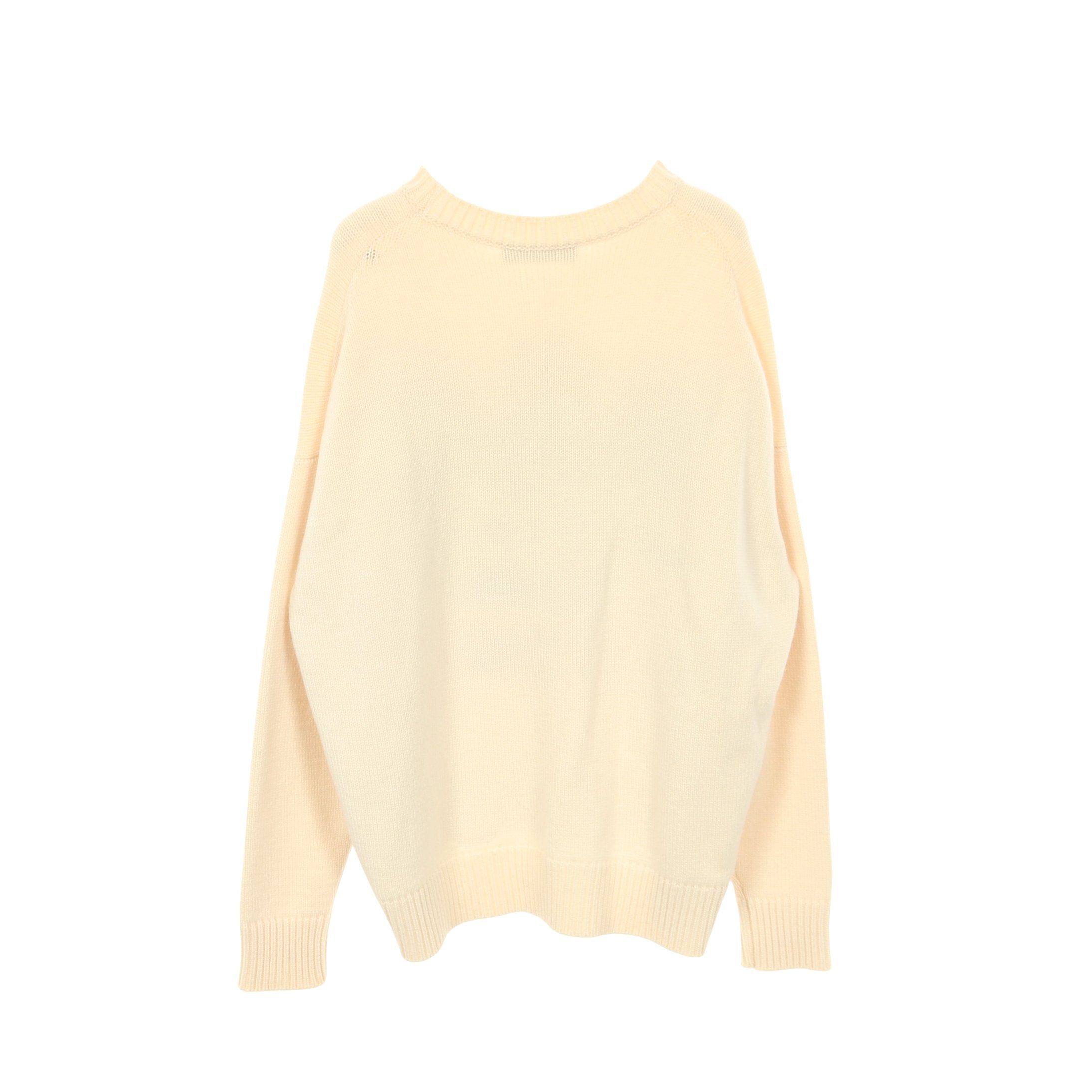 ロゴ セーター ニット カシミヤ オフホワイト ブラック レッド