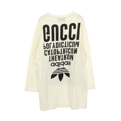 GUCCI × adidas オーバーサイズ ロング Tシャツ コットン オフホワイト グッチ トップス GUCCI