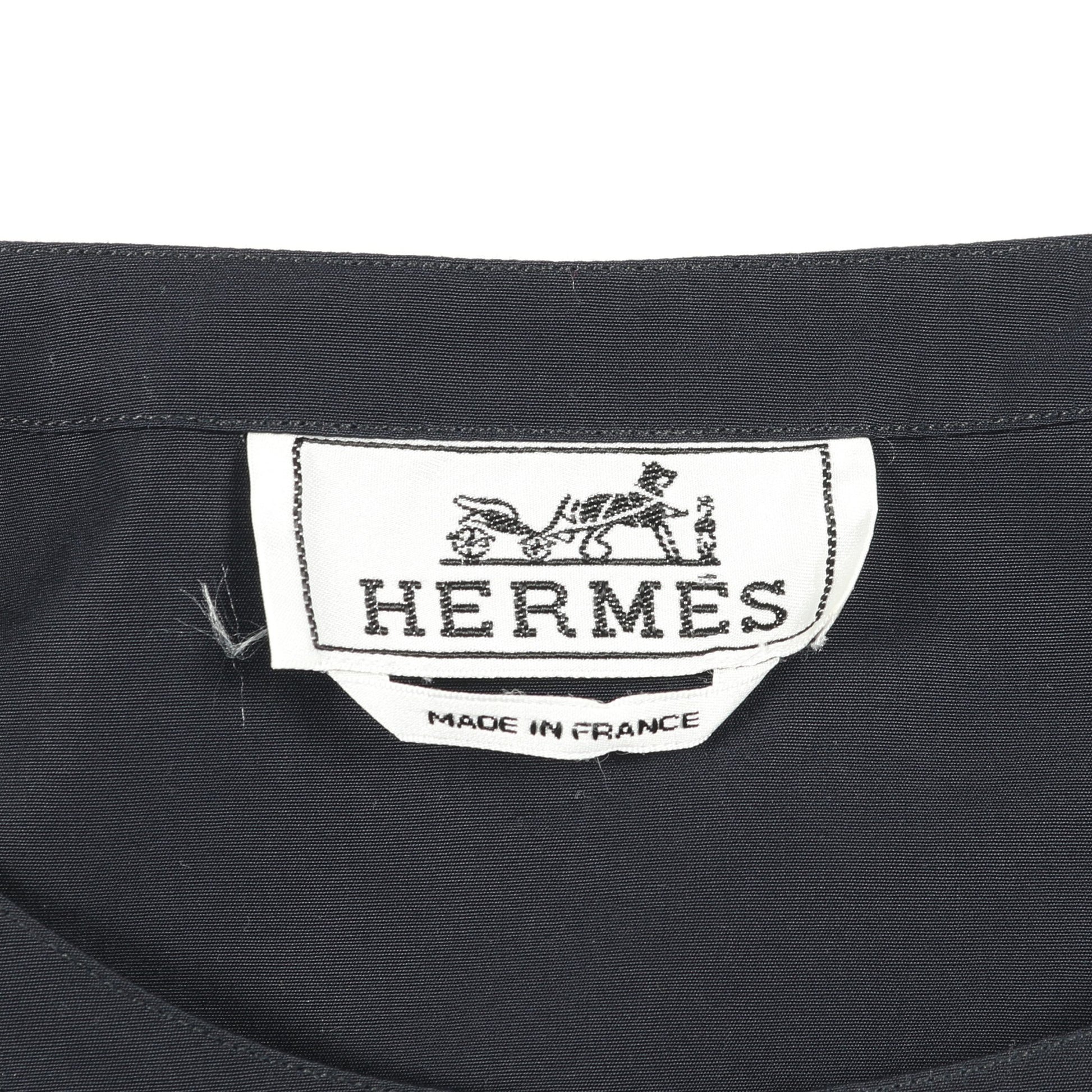 プルオーバー シャツ コットン ネイビー ブラック ダークグリーン エルメス トップス HERMES