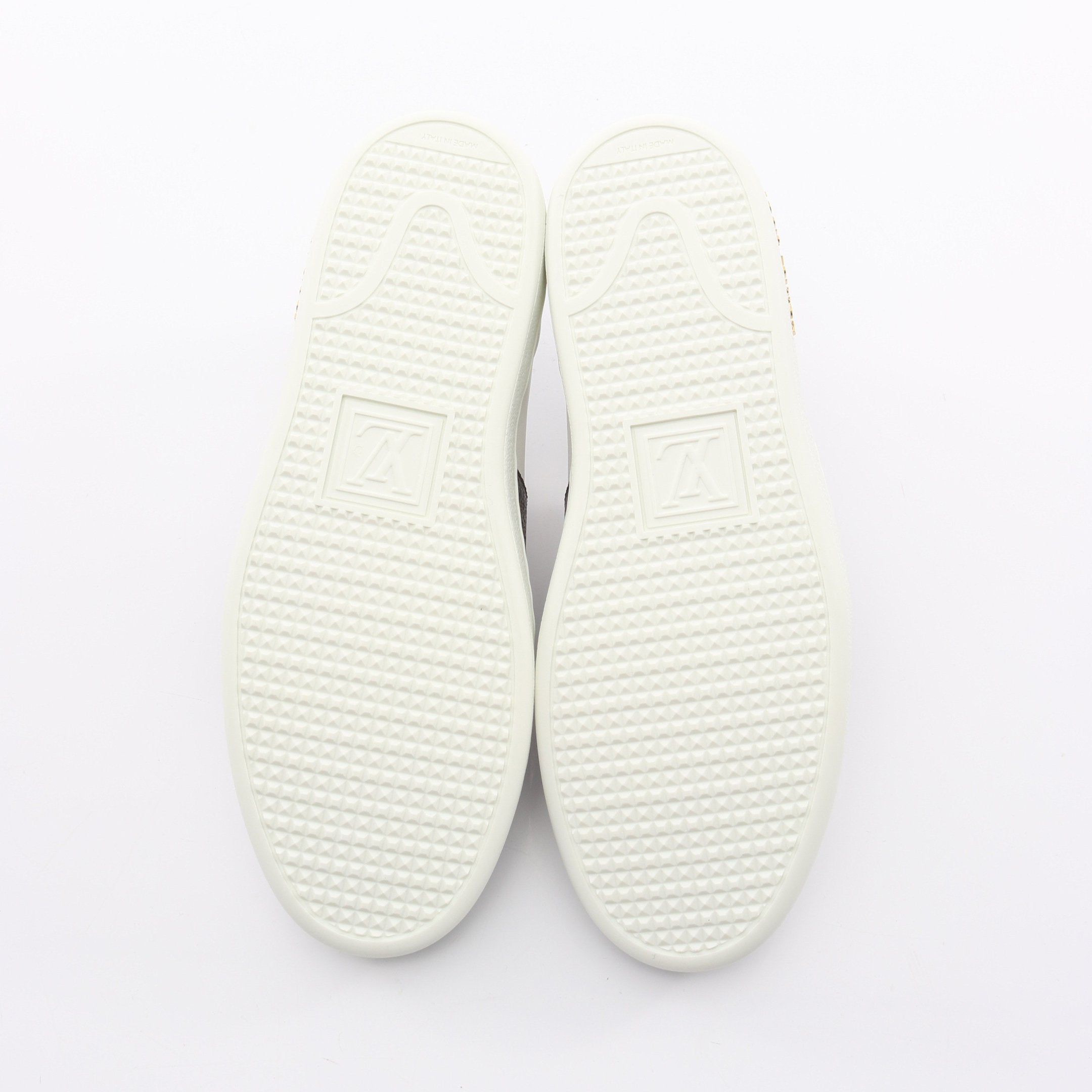 フロントローライン モノグラム スニーカー レザー ホワイト ブラウン