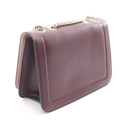 ヴァラリボン チェーンショルダーバッグ レザー ボルドー サルヴァトーレフェラガモ バッグ Salvatore Ferragamo