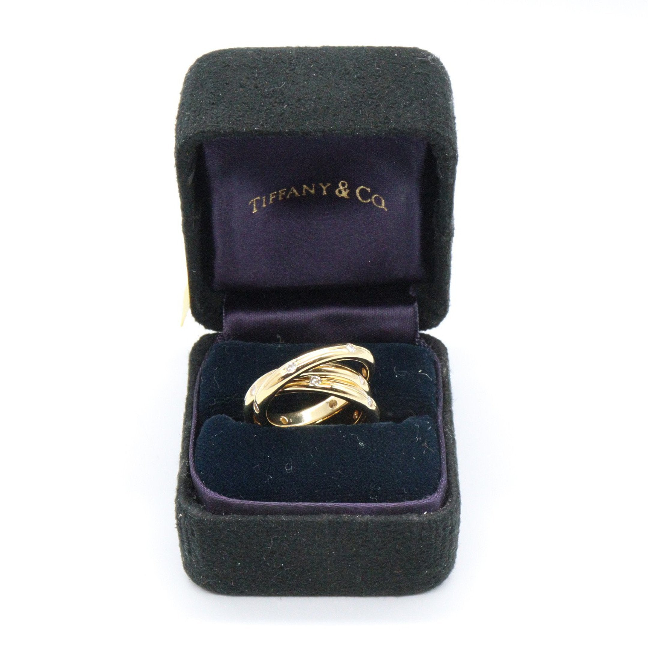 ドッツ 3連 ダイヤ リング リング 指輪 K18YG ダイヤモンド イエロー