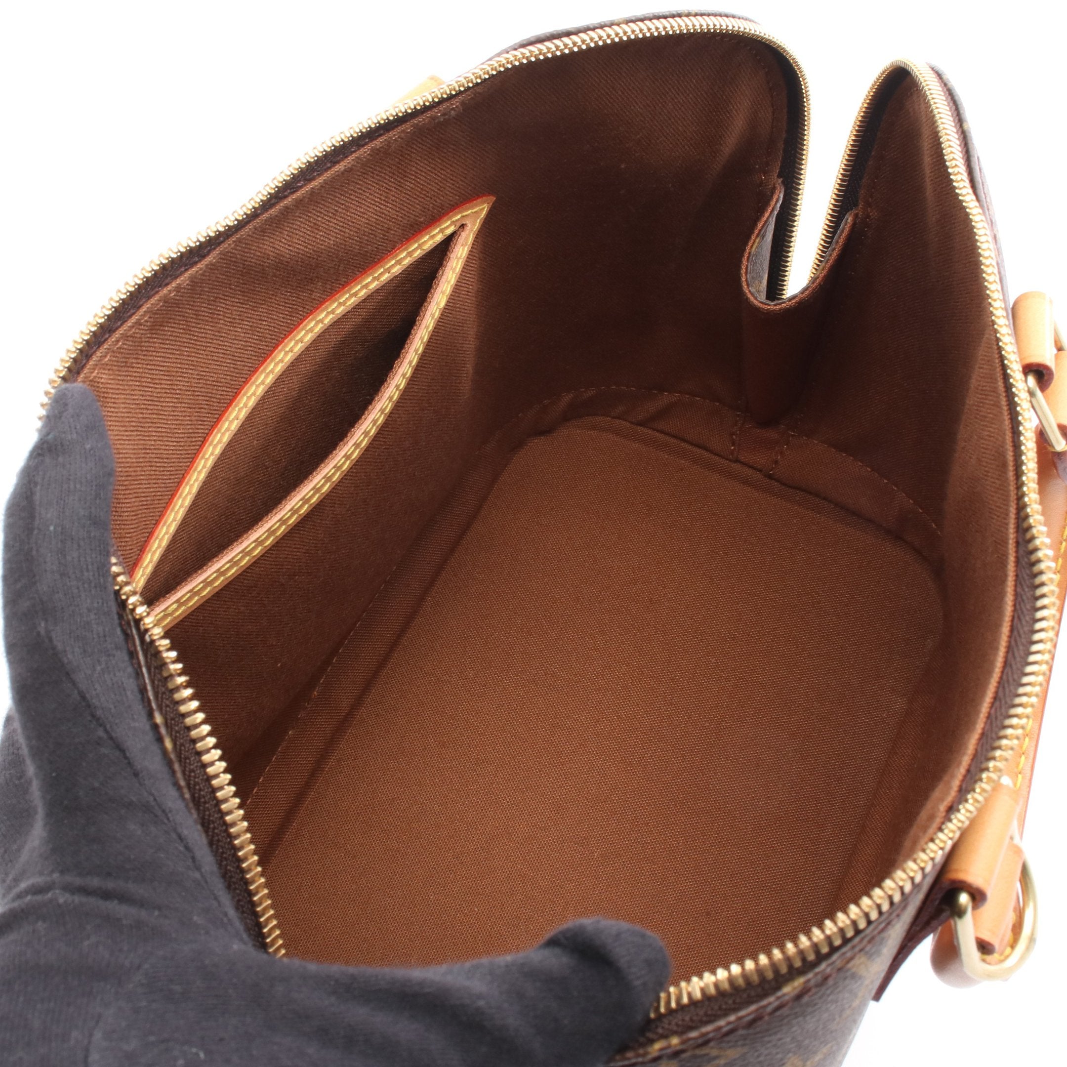 アルマPM モノグラム ハンドバッグ PVC レザー ブラウン ルイヴィトン