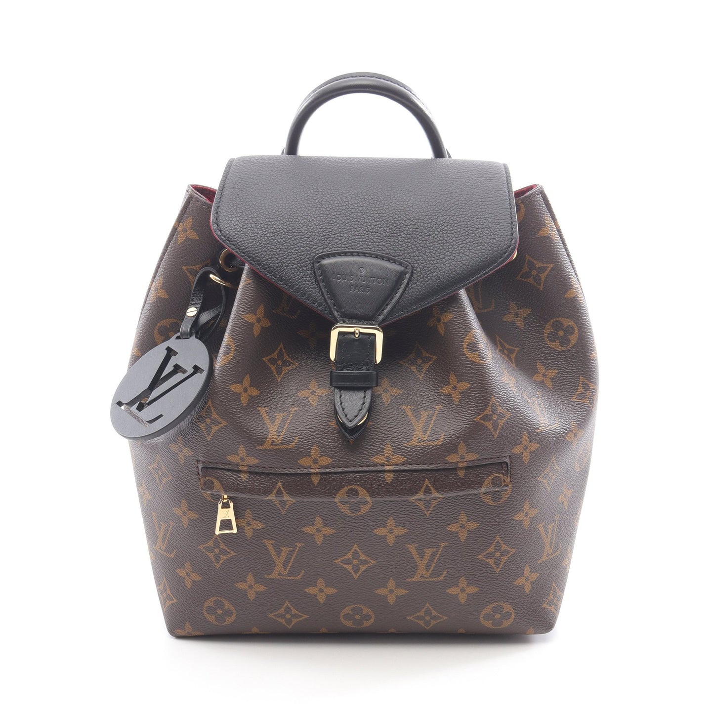 モンスリ NM PM モノグラム バックパック リュックサック PVC レザー ブラウン ブラック ルイヴィトン バッグ LOUIS VUITTON