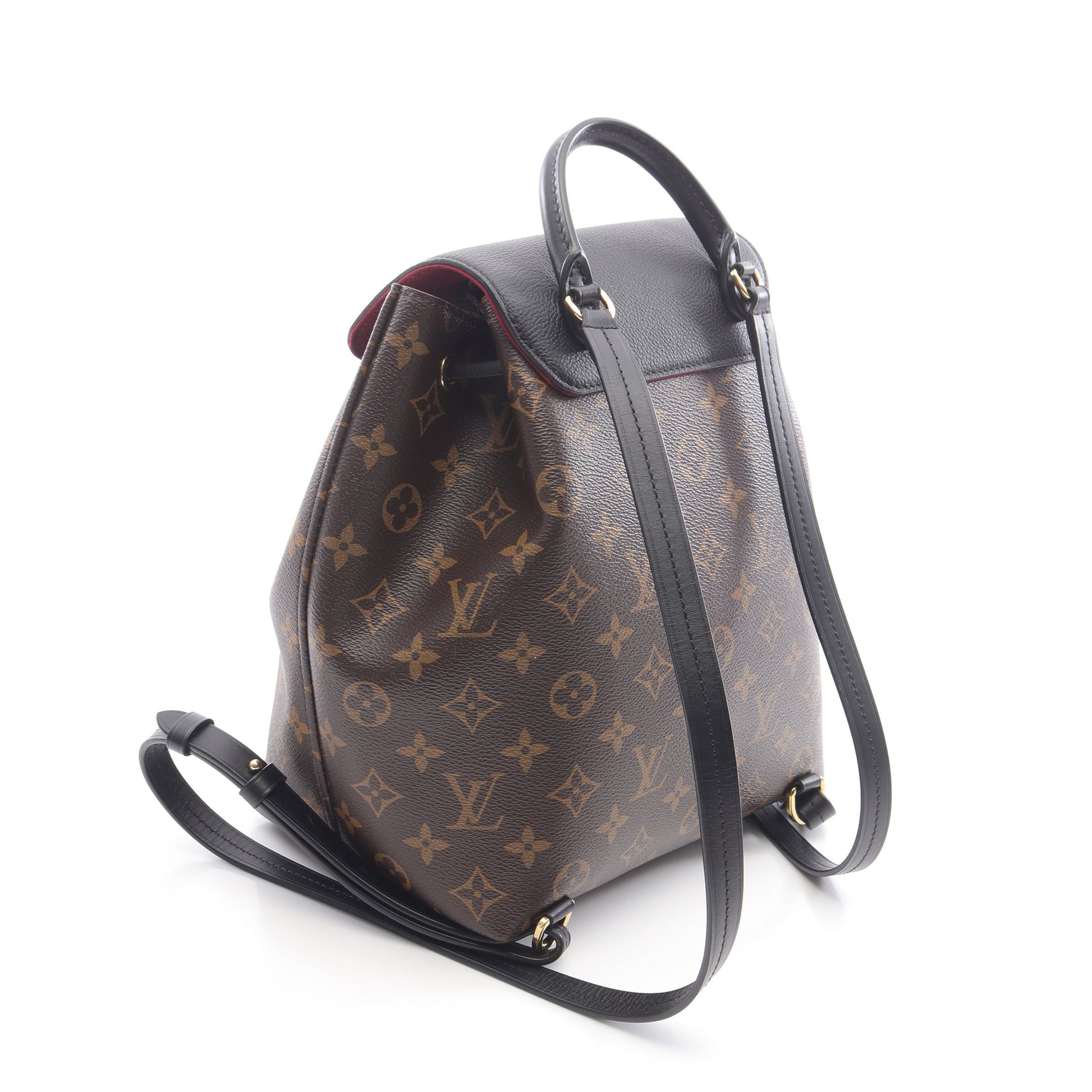 モンスリ NM PM モノグラム バックパック リュックサック PVC レザー ブラウン ブラック ルイヴィトン バッグ LOUIS VUITTON
