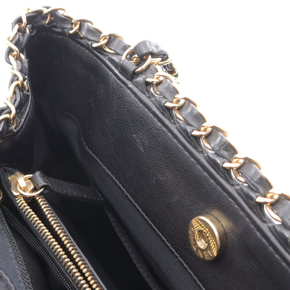 マトラッセ チェーンショルダーバッグ チェーントートバッグ レザー ブラック ゴールド金具 シャネル バッグ CHANEL