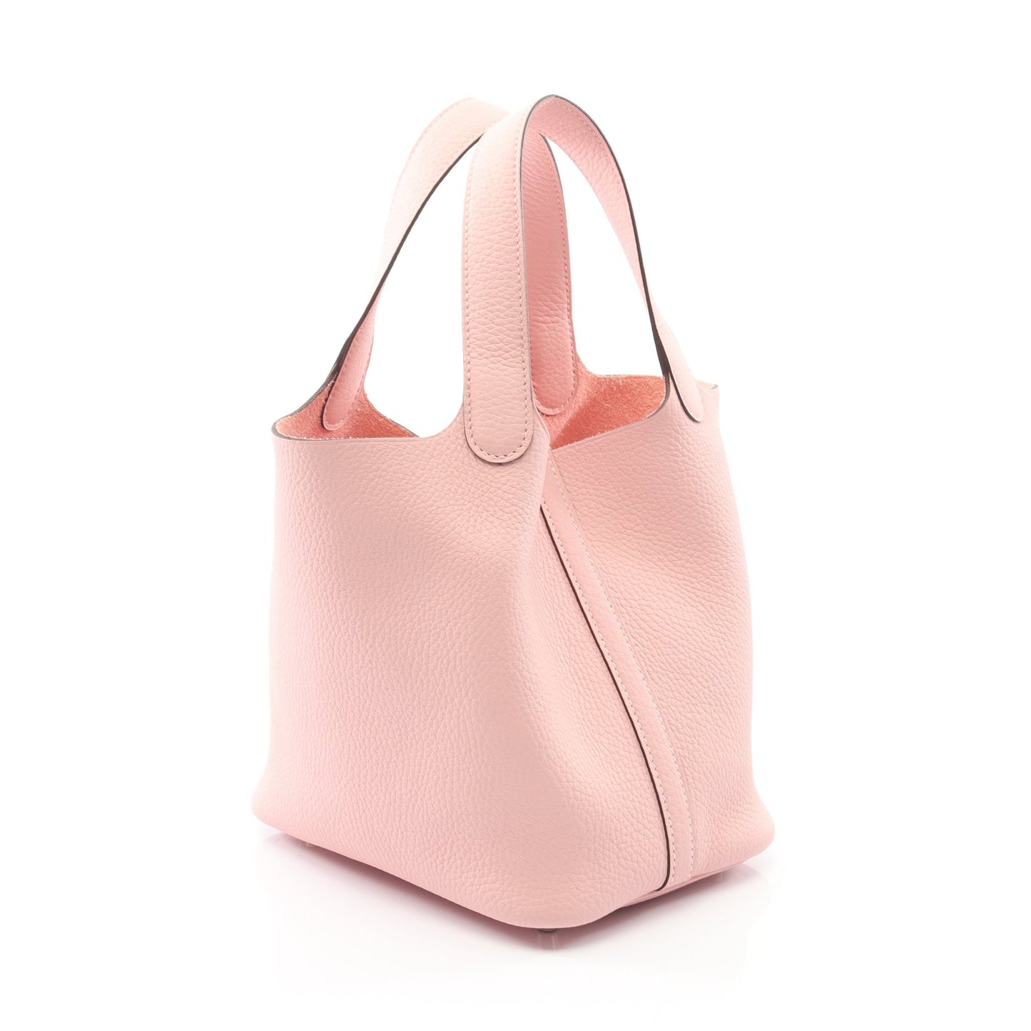 ピコタンロックPM ローズサクラ ハンドバッグ トリヨンクレマンス ライトピンク シルバー金具 W刻印 エルメス バッグ HERMES