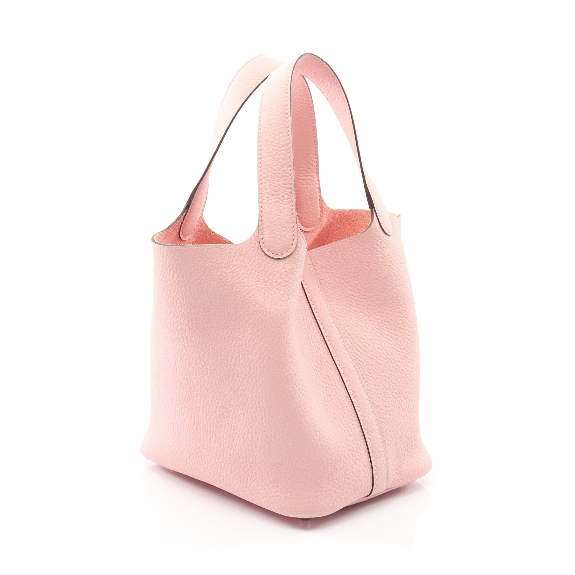 ピコタンロックPM ローズサクラ ハンドバッグ トリヨンクレマンス ライトピンク シルバー金具 W刻印 エルメス バッグ HERMES