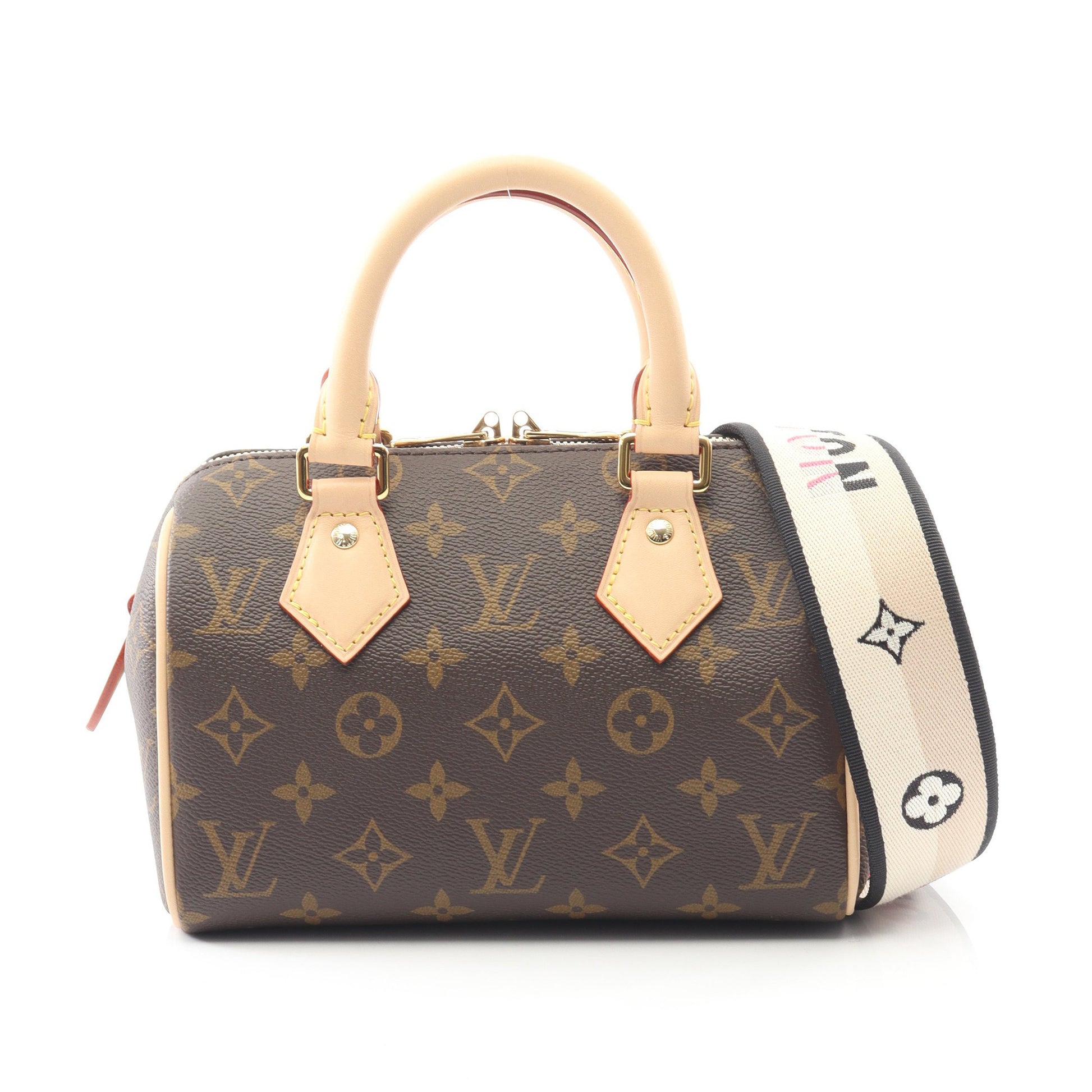 スピーディ バンドリエール20 モノグラム ハンドバッグ PVC レザー ブラウン 2WAY ルイヴィトン バッグ LOUIS VUITTON