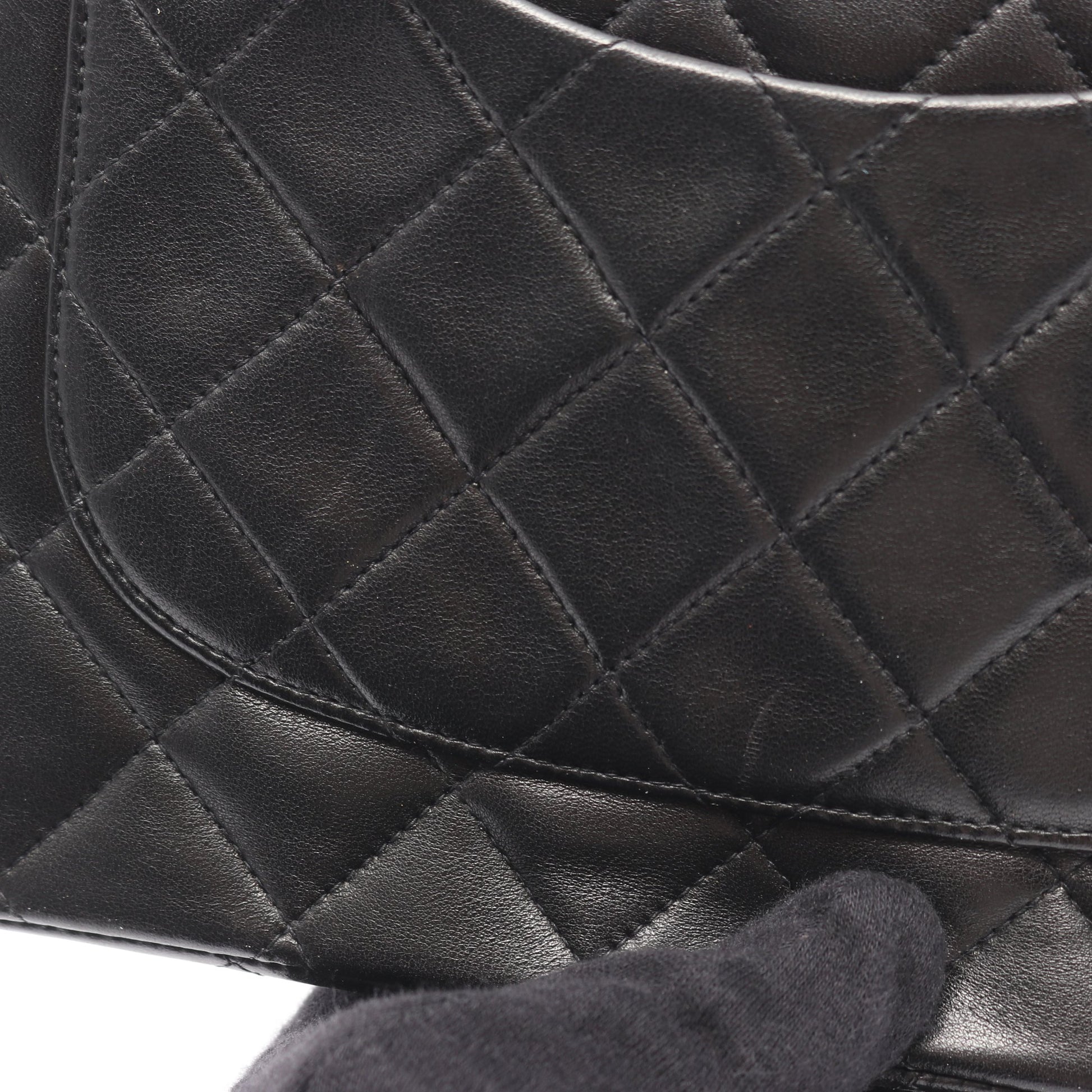マトラッセ Wフラップ Wチェーンショルダーバッグ ラムスキン ブラック ゴールド金具 シャネル バッグ CHANEL