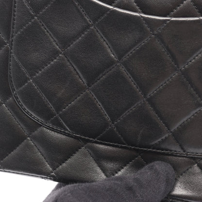 マトラッセ Wフラップ Wチェーンショルダーバッグ ラムスキン ブラック ゴールド金具 シャネル バッグ CHANEL