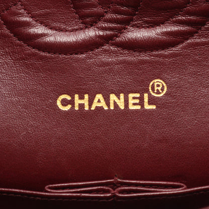 マトラッセ Wフラップ Wチェーンショルダーバッグ ラムスキン ブラック ゴールド金具 シャネル バッグ CHANEL