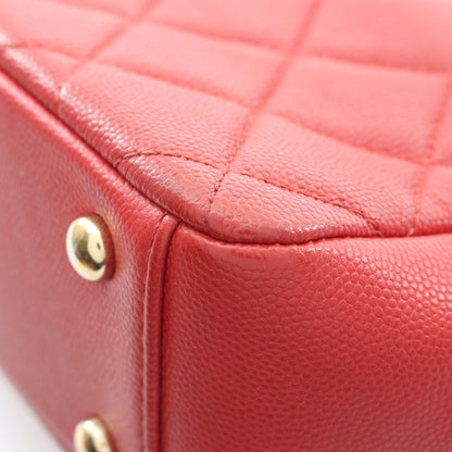 ビジネスアフィニティ マトラッセ チェーンショルダーバッグ キャビアスキン レッド ゴールド金具 2WAY シャネル バッグ CHANEL
