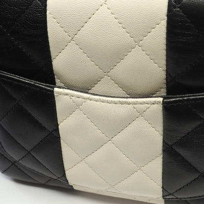 ミニマトラッセ チェーンショルダーバッグ ラムスキン ブラック ホワイト ゴールド金具 バイカラー シャネル バッグ CHANEL