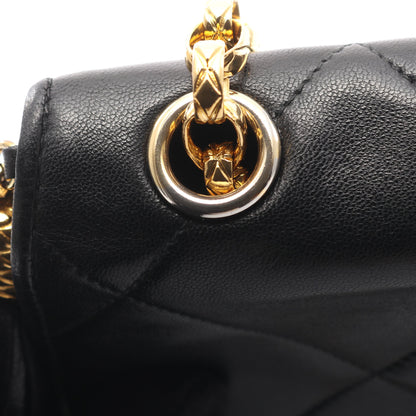 マトラッセ チェーンショルダーバッグ タッセル ラムスキン ブラック ゴールド金具 シャネル バッグ CHANEL
