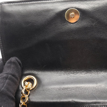 マトラッセ チェーンショルダーバッグ タッセル ラムスキン ブラック ゴールド金具 シャネル バッグ CHANEL